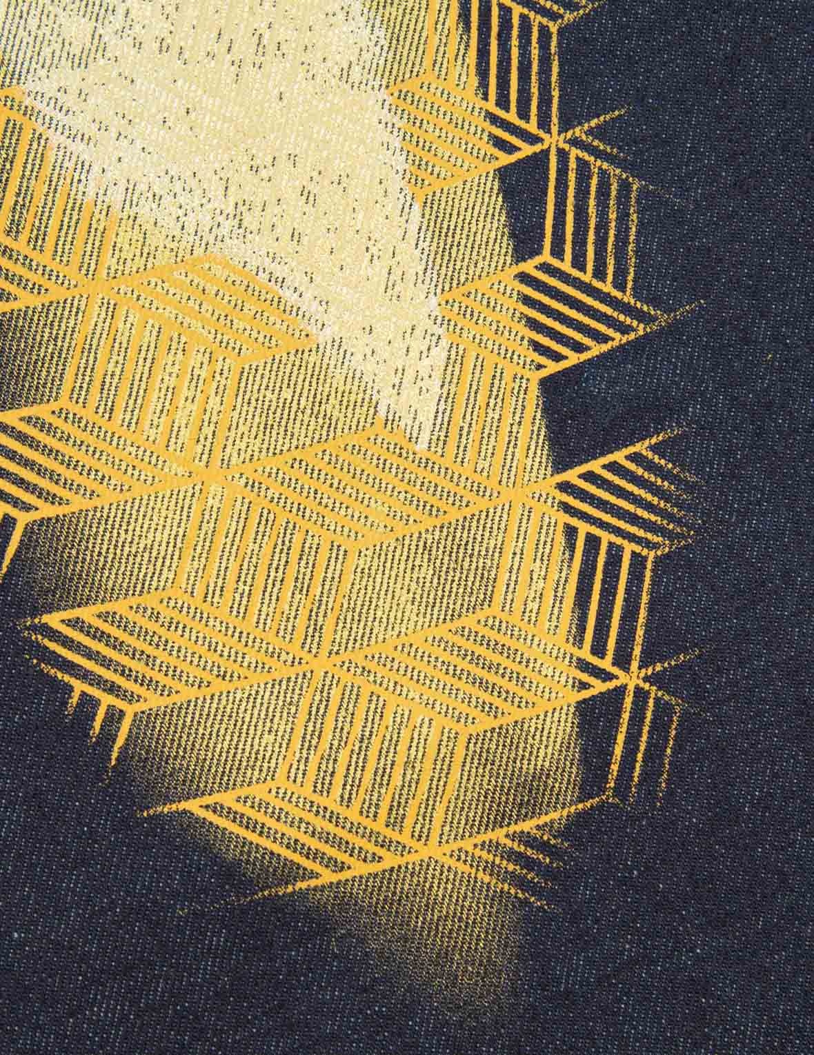 2-Layer Hand-brushed Daicock Foil Print Slim-Fit Jeans #2010 - 7