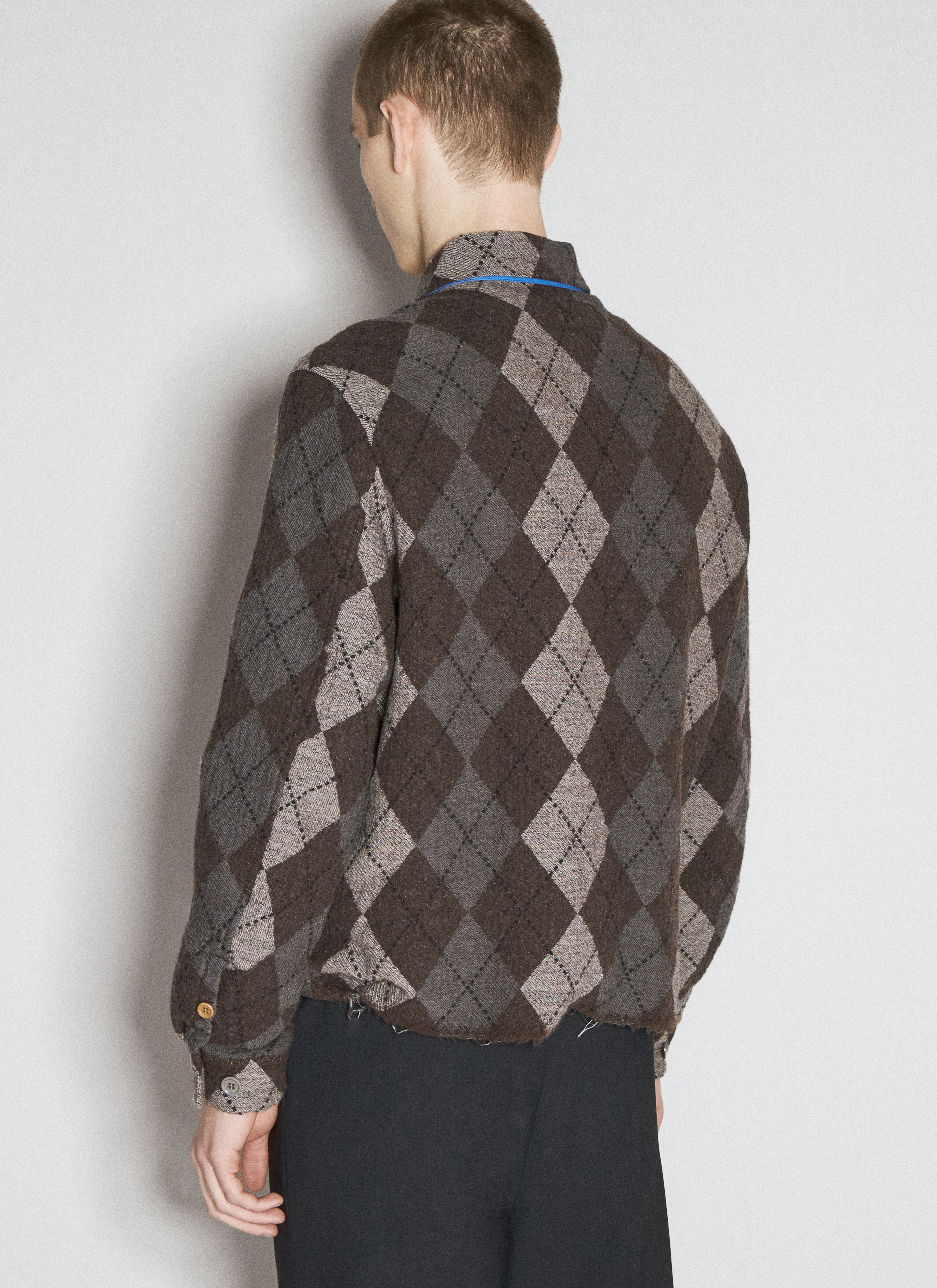 Argyle Wool Jacket - 4