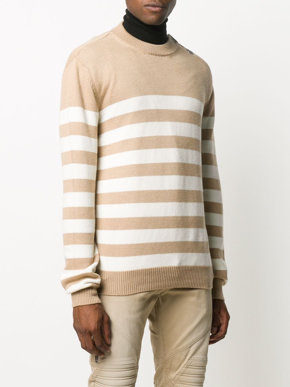 striped wool jumper - 3