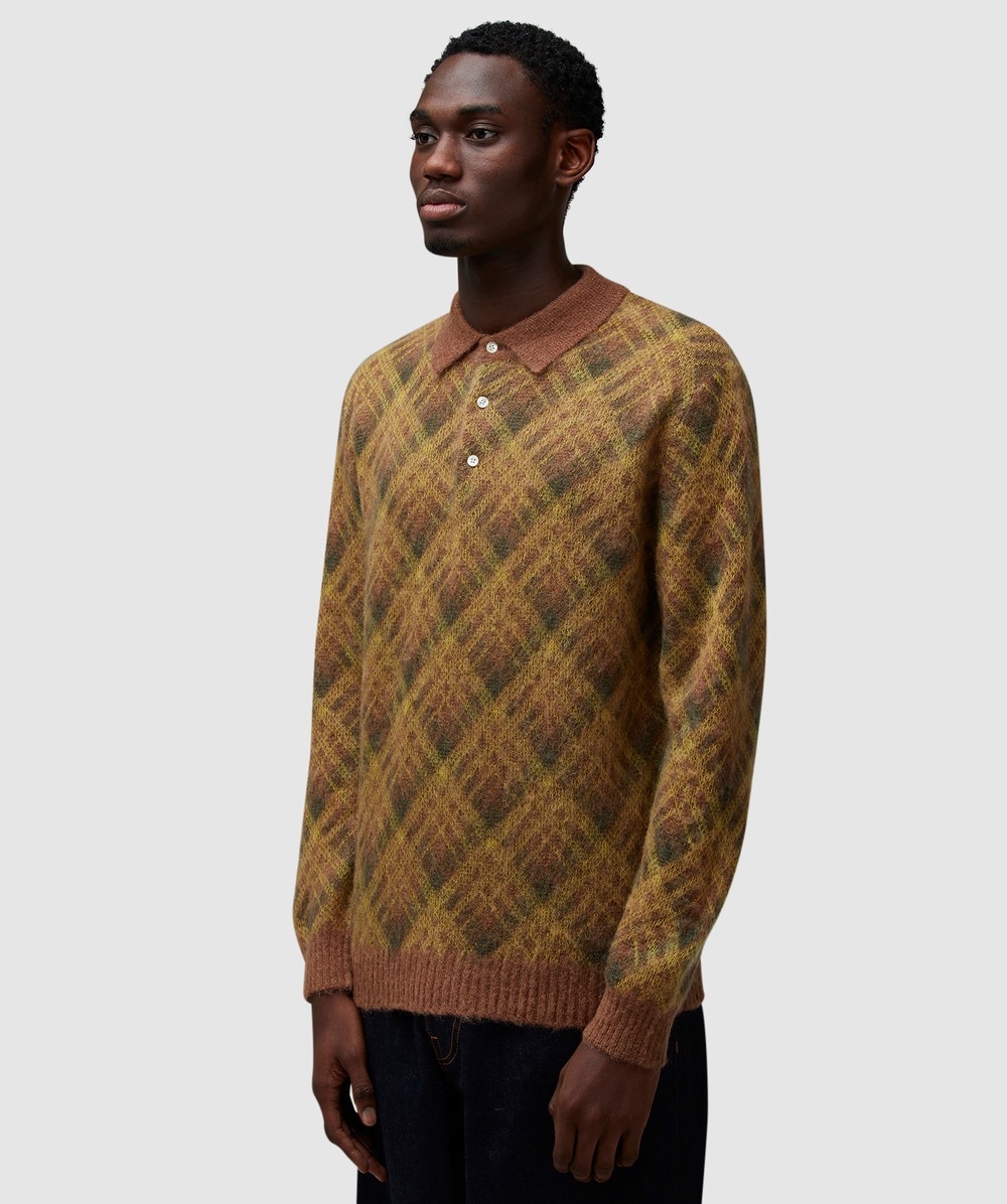 Long sleeve knitted polo shirt - 2