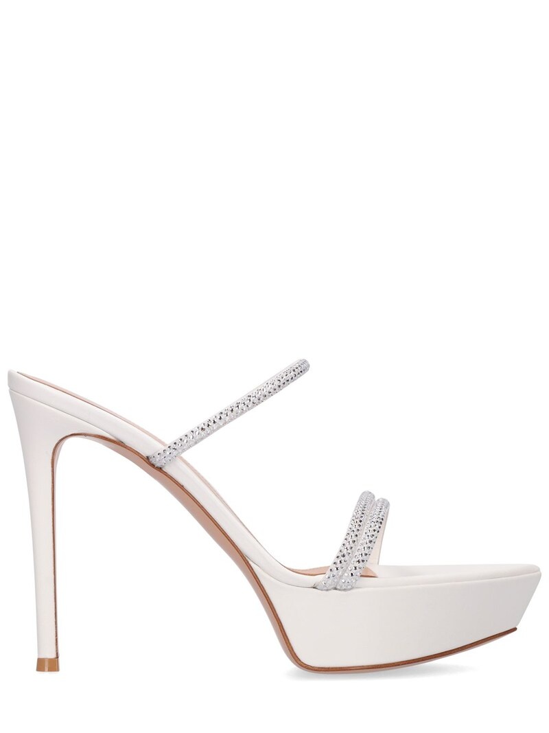 130MM CANNES CRYSTALS PLATFORM SANDALS - 1