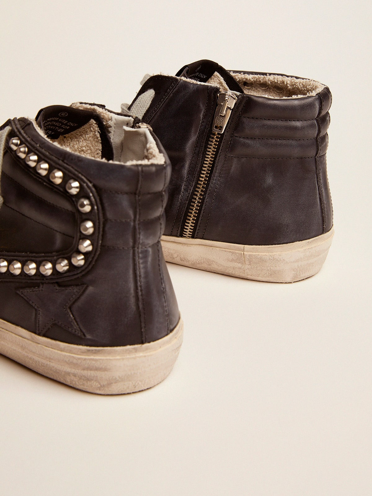 Men's Slide black with studs - 5