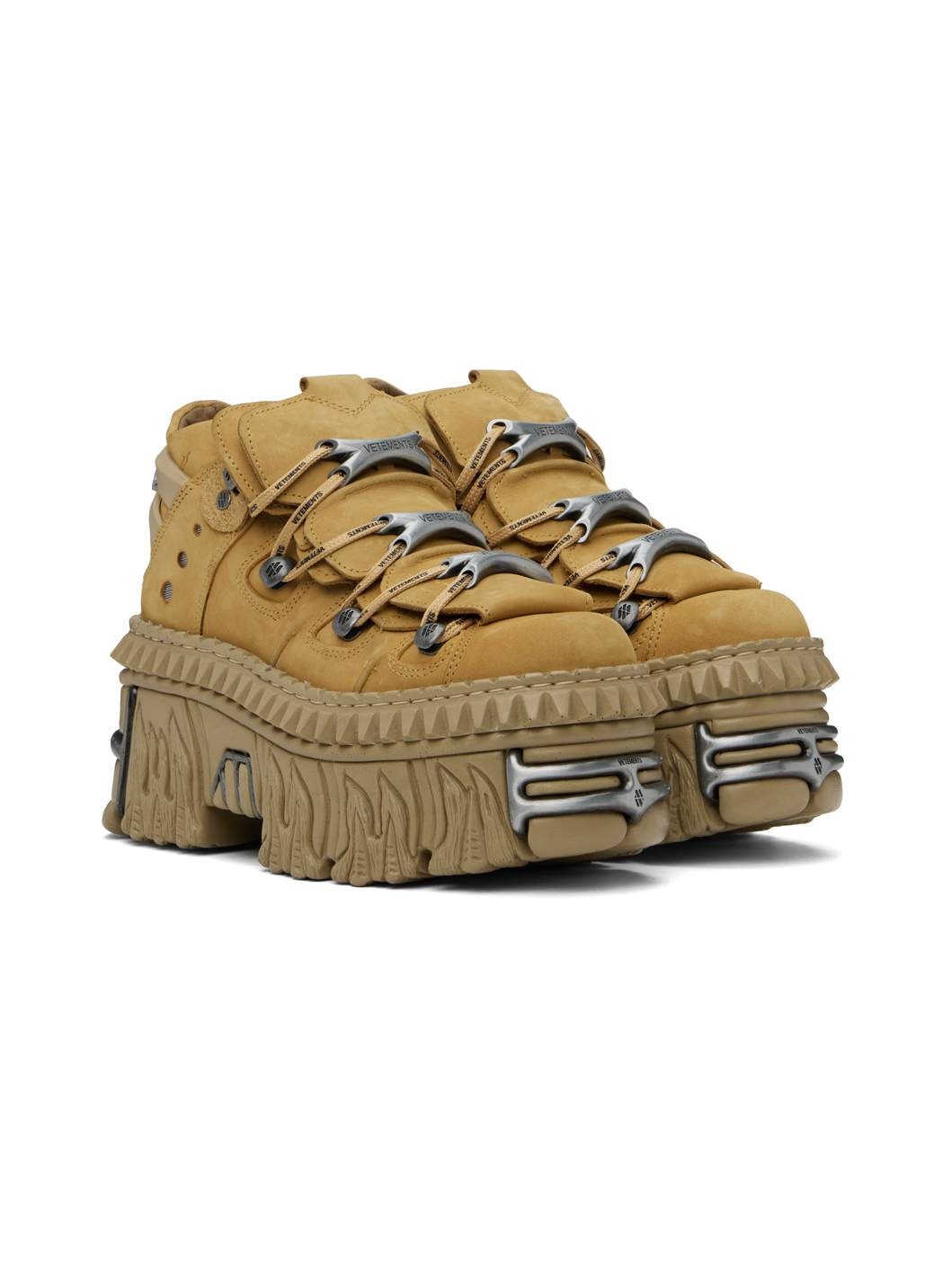 Tan New Rock Edition Platform Sneakers - 4