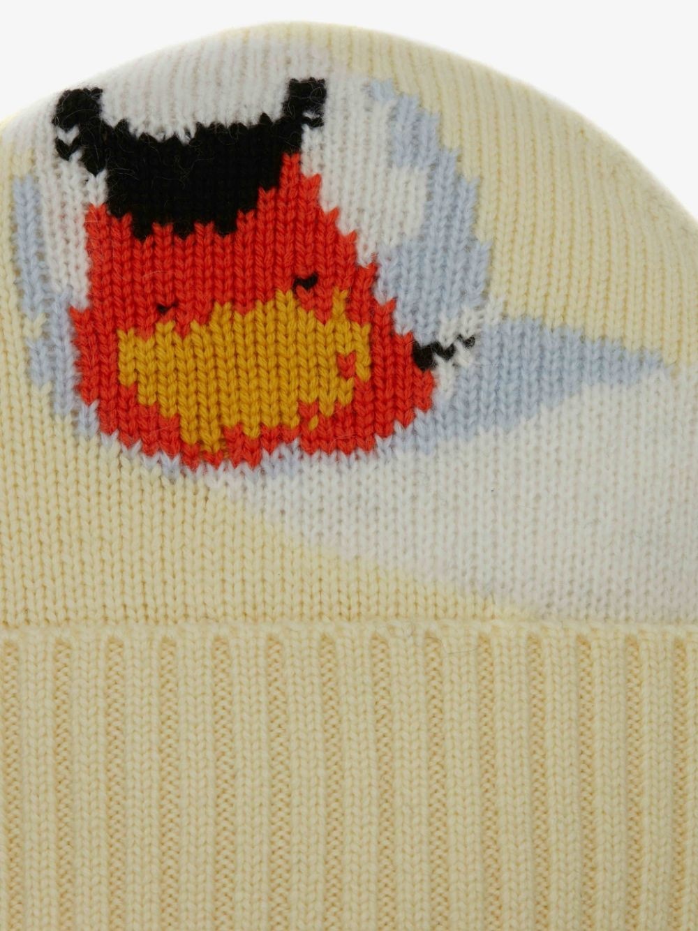 INTARSIA BEANIE HAT WITH SWAN MOTIF - 3