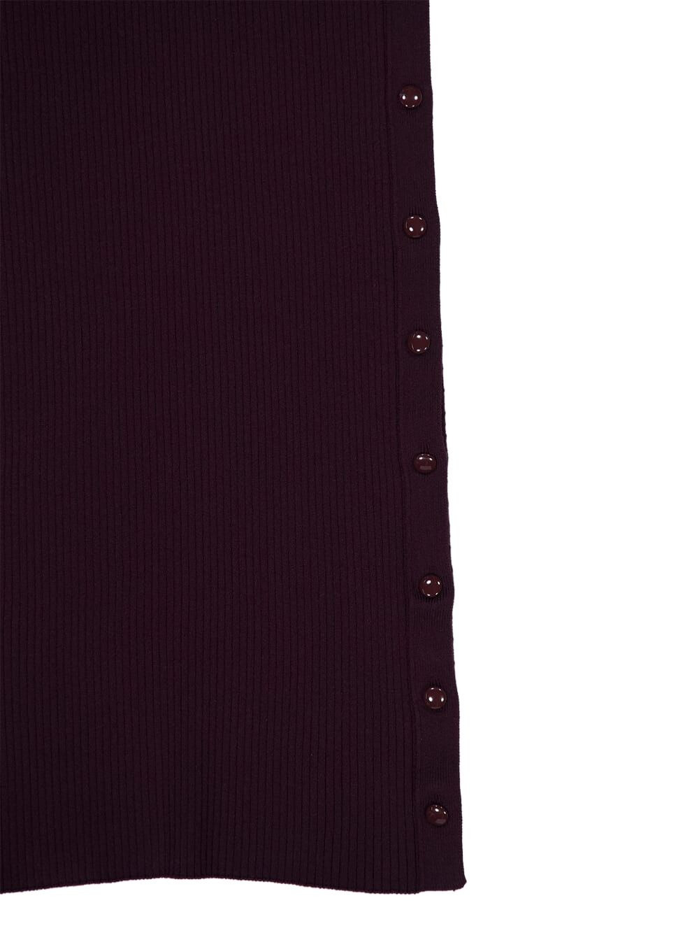 ribbed turtleneck midi dress - 4