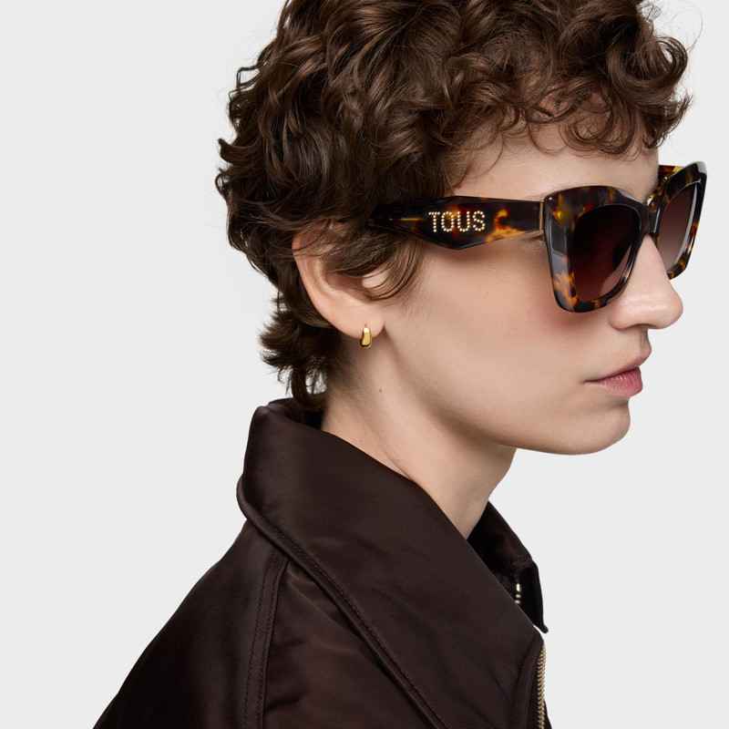 TOUS Havana-colored Sunglasses TOUS Faceted Logo outlook