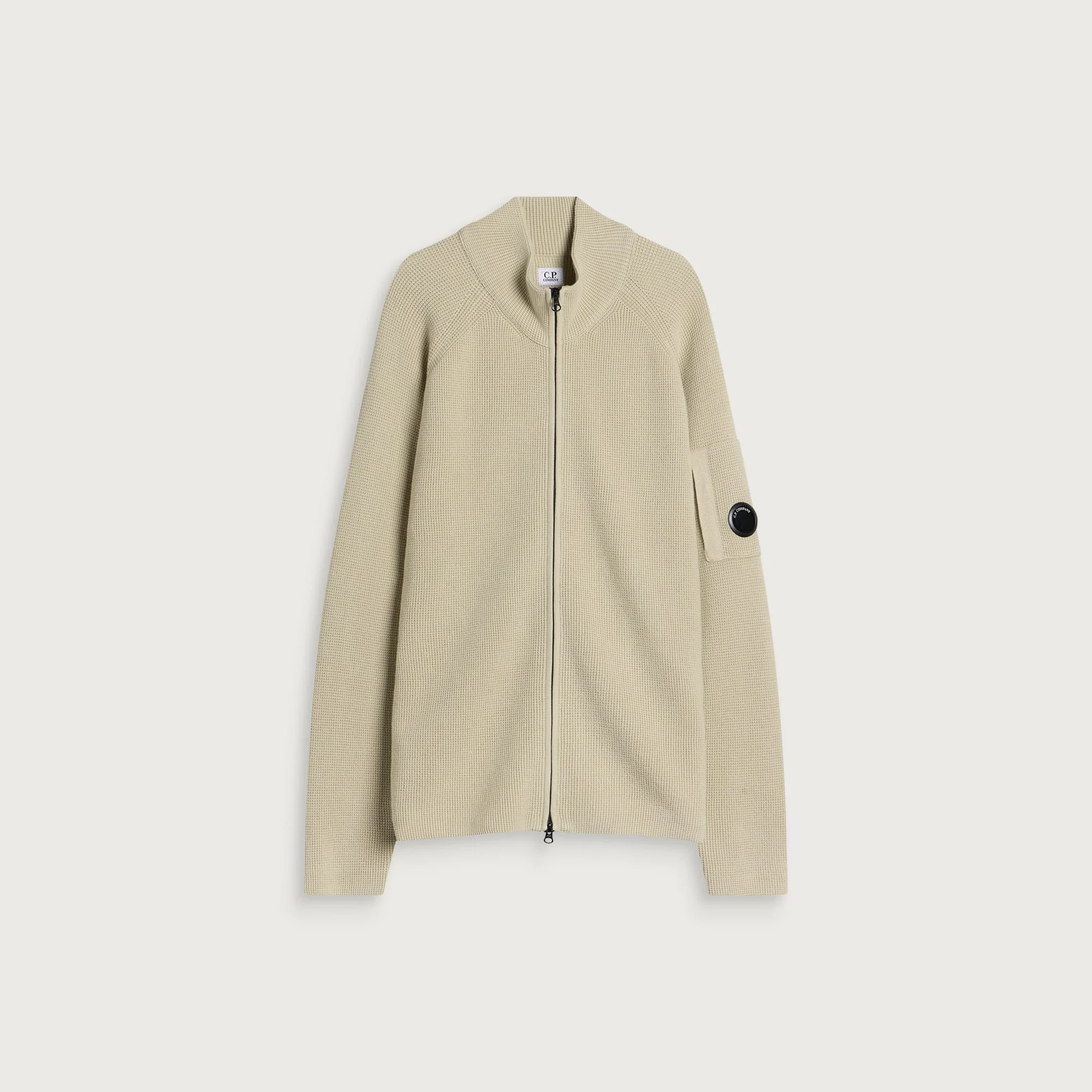 C.P. Company Waffle Knit Lens Zip Cardigan - 1