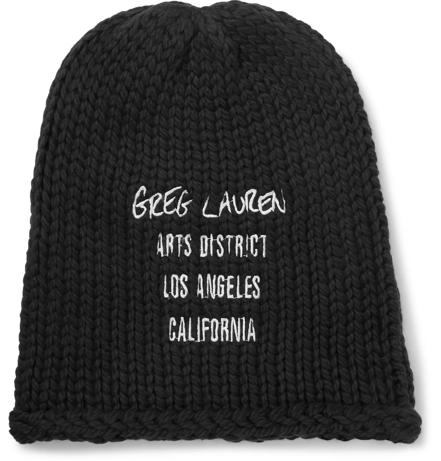 Embroidered Cotton Beanie - 1