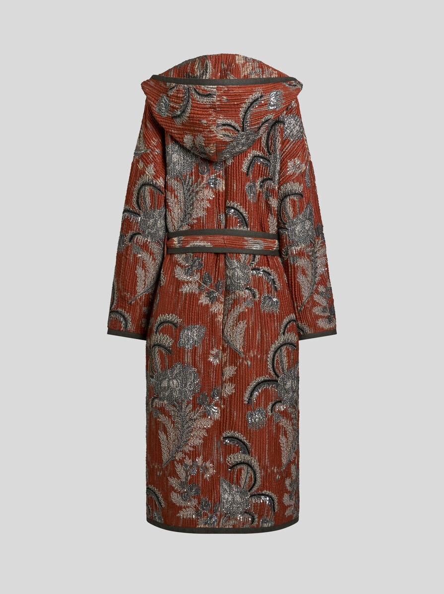 QUILTED JACQUARD COAT WITH EMBROIDERY - 6