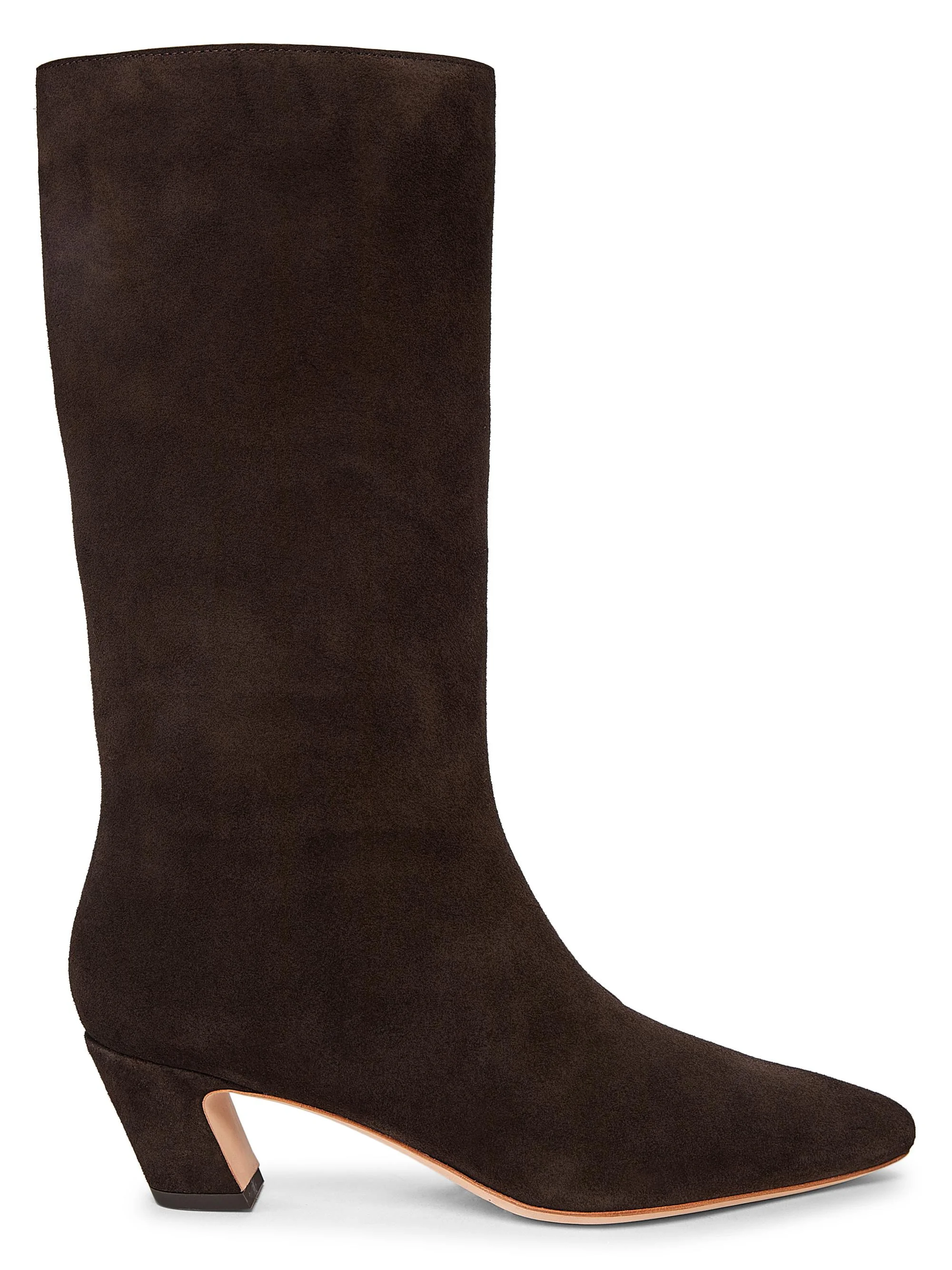 Women's Cleo Suede Curved-Heel Boots - Brown - 1