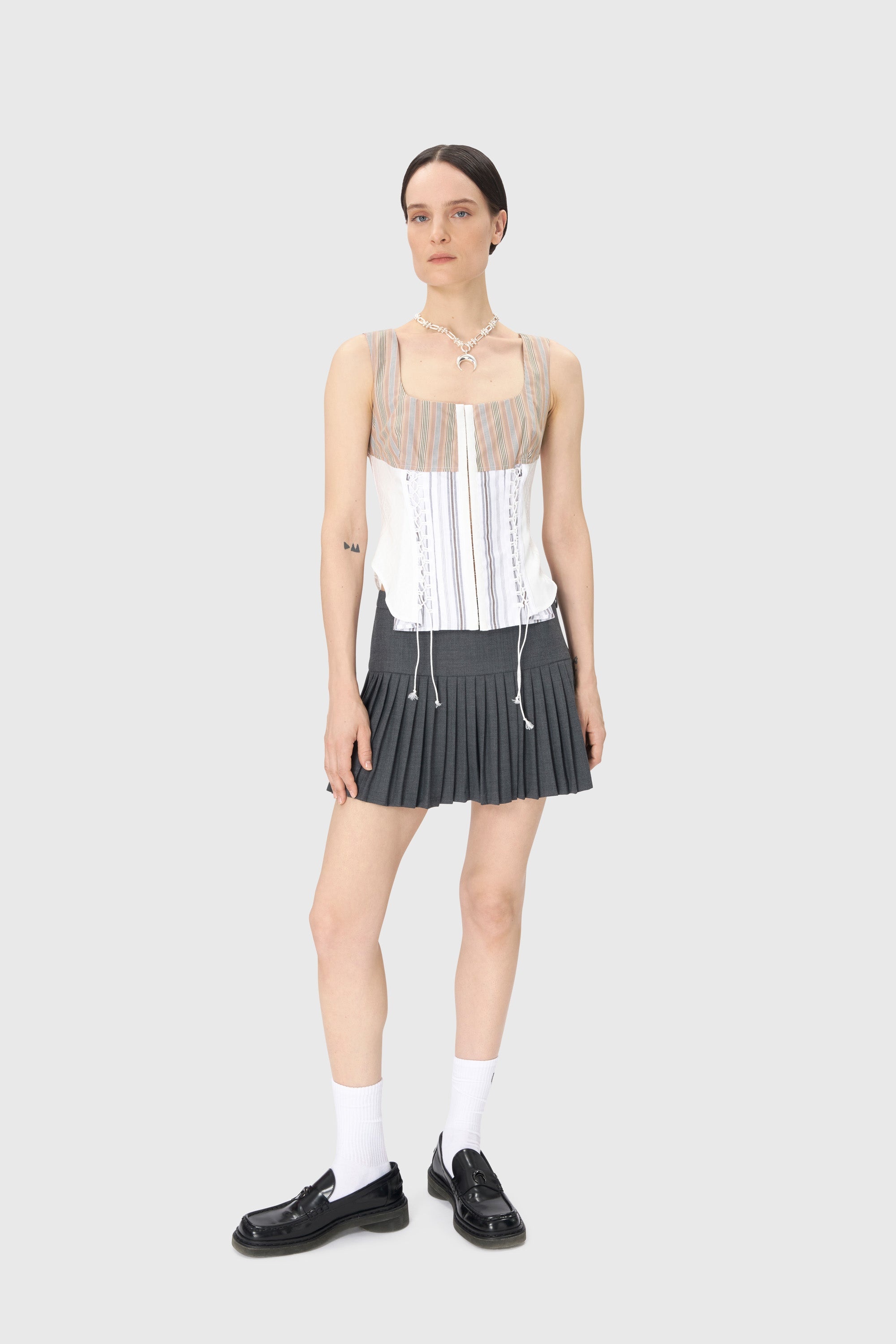 Regenerated Tailoring Pleated Skirt - 2