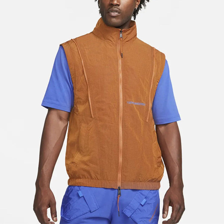 Air Jordan Sports Life Series Removable Long Sleeve Logo Stand Up Collar Jacket Coat Orange DH3289-2 - 5