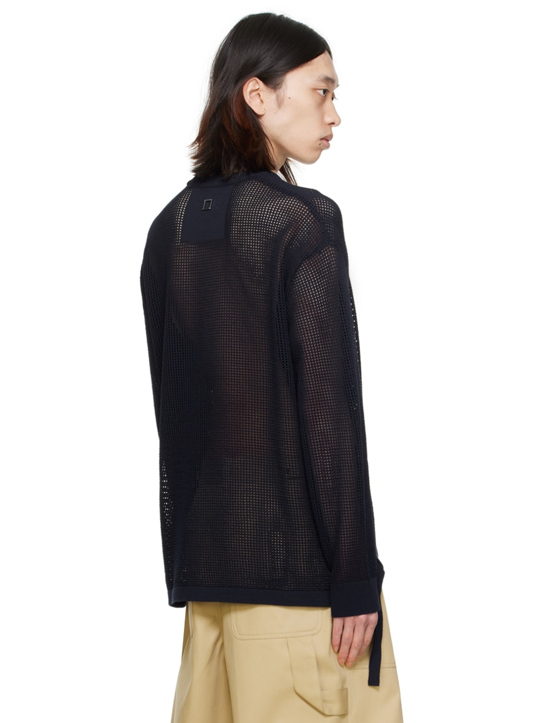 Navy Drawstring Sweater - 3