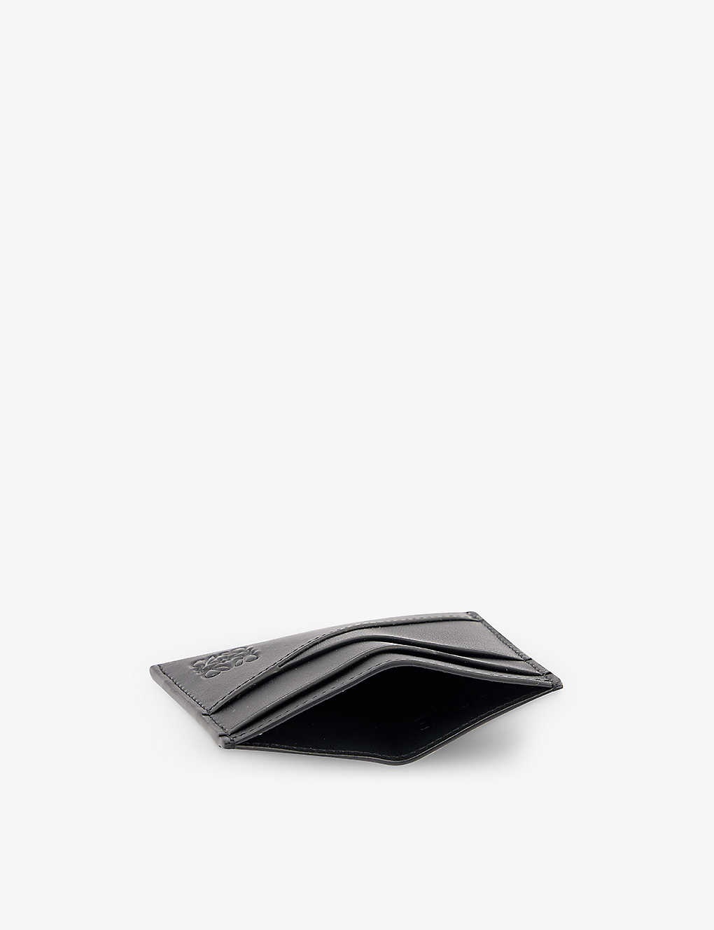 Puzzle Edge brand-debossed leather card holder - 4