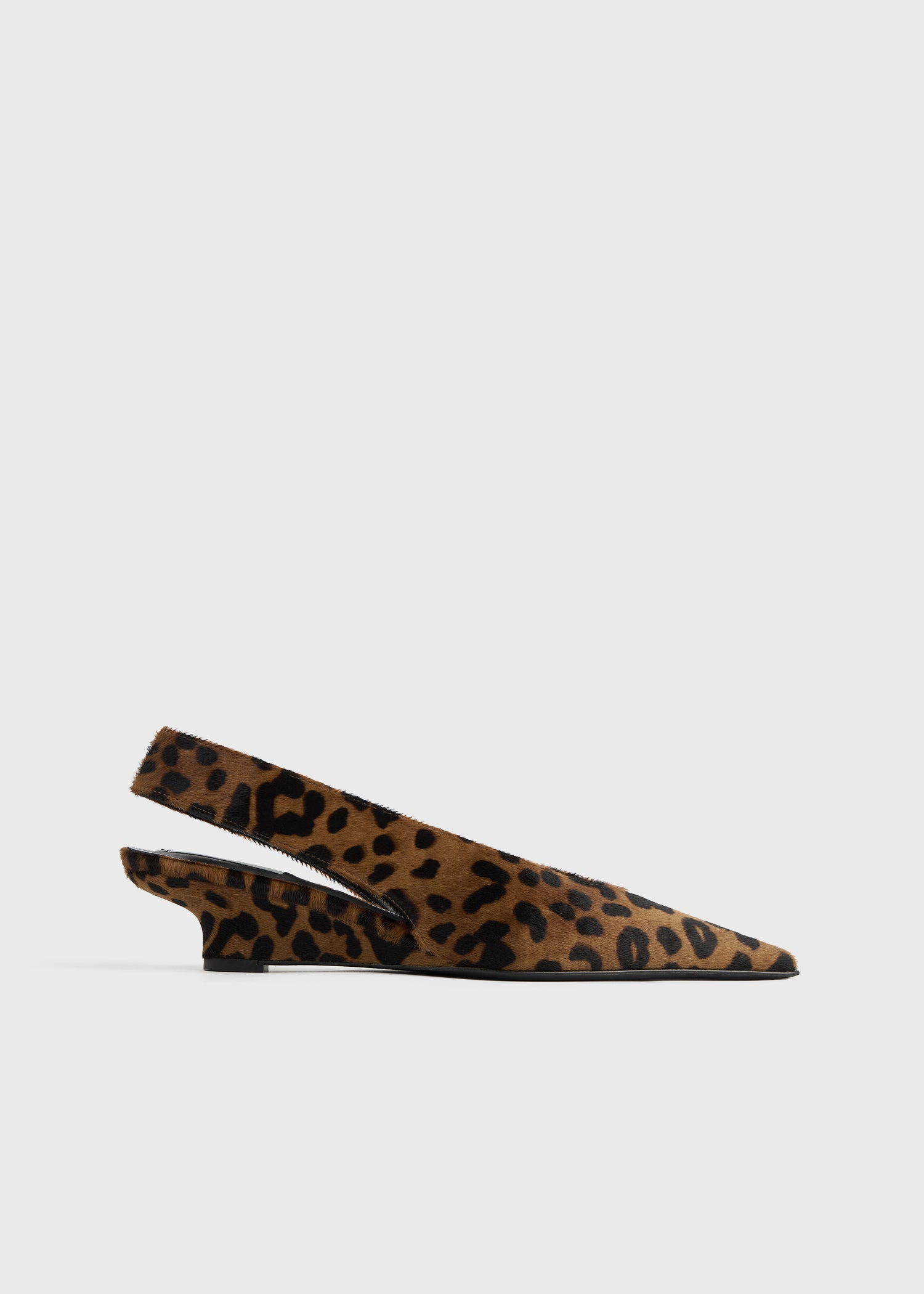 Wedge-heel pony hair slingbacks leopard - 8