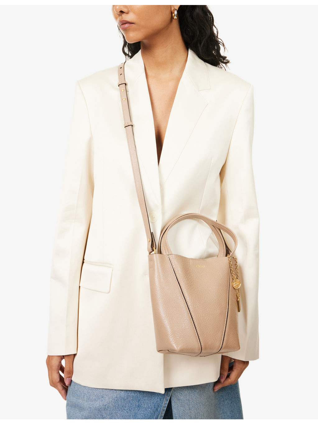 Spin Small Leather Tote Bag - 2