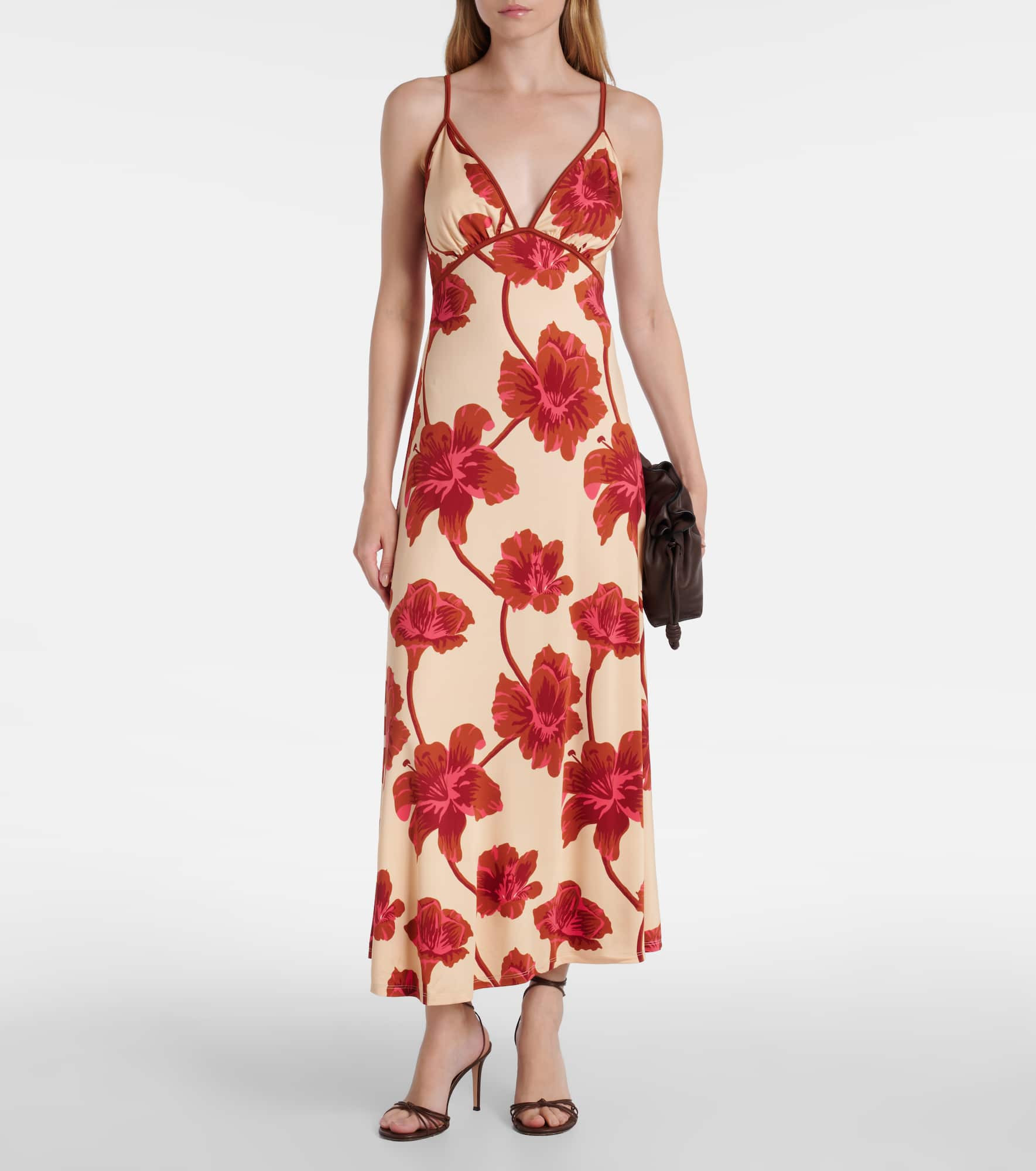 Sendero de Astromelias jersey maxi dress - 2