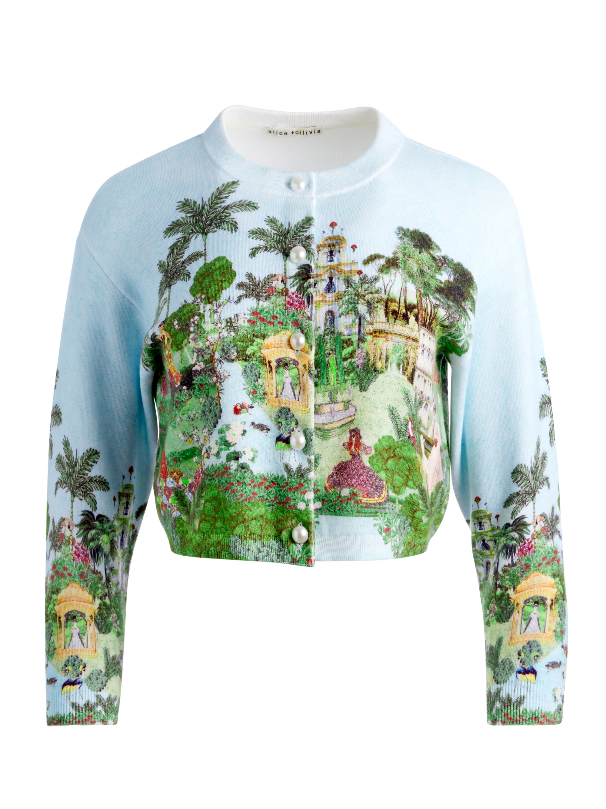 BRIGID EMBROIDERED CROPPED CARGIAN - 1