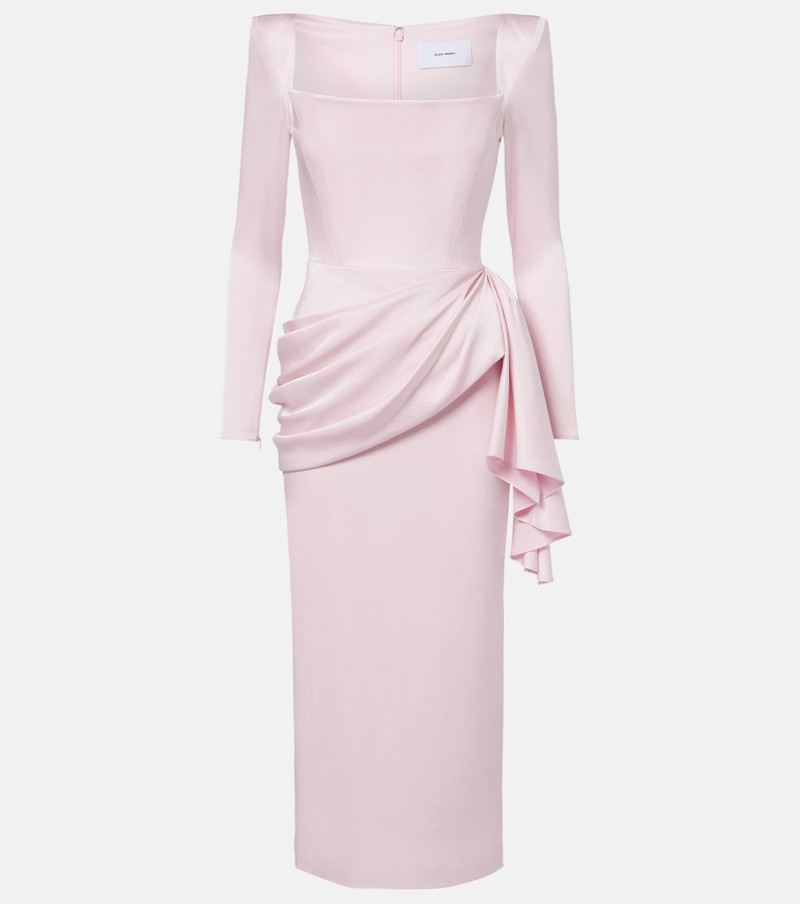 Draped crêpe satin cocktail dress 1
