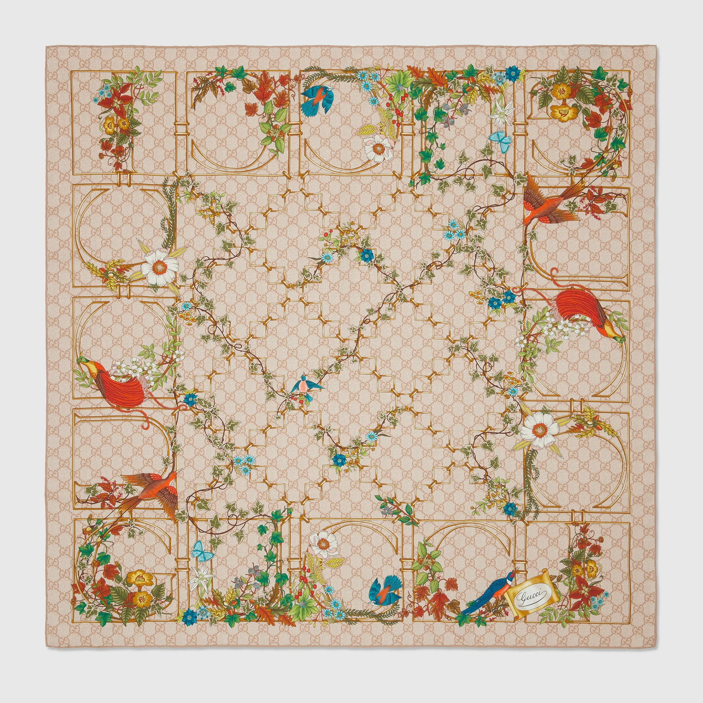 Printed silk carré - 1