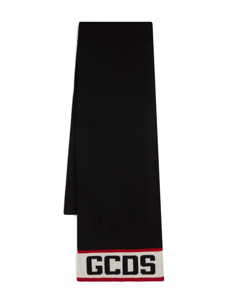 logo knitted scarf 1