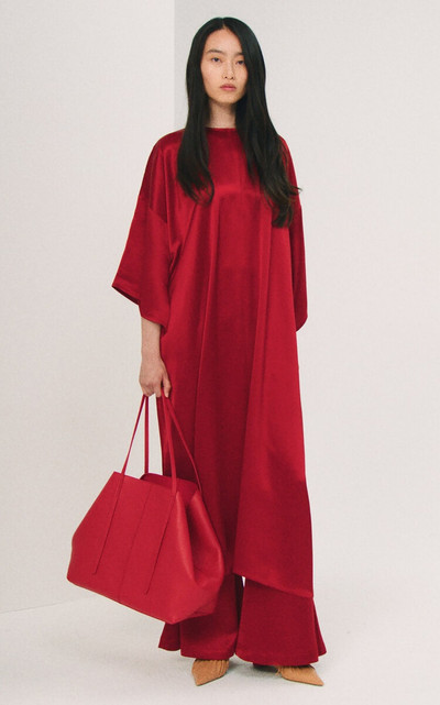 BY MALENE BIRGER Cicine Oversized Satin Maxi Dress red outlook
