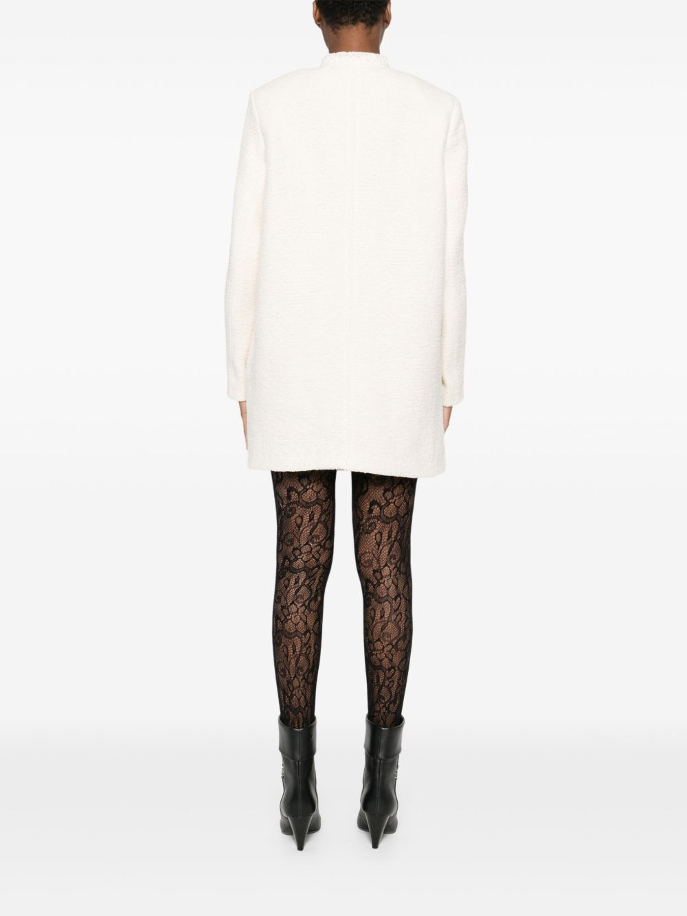Garmia fringed buckle-fastening coat - 4