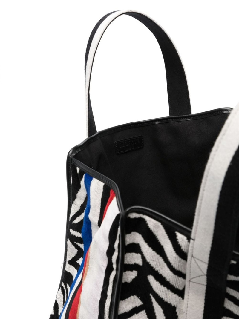 abstract-pattern terry-cloth tote bag 5