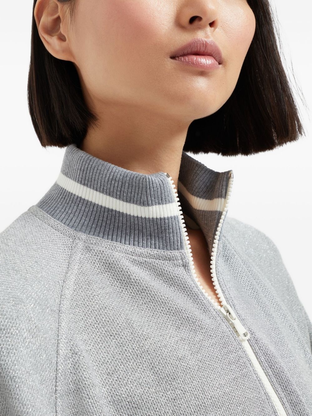 cotton-blend bomber jacket - 5