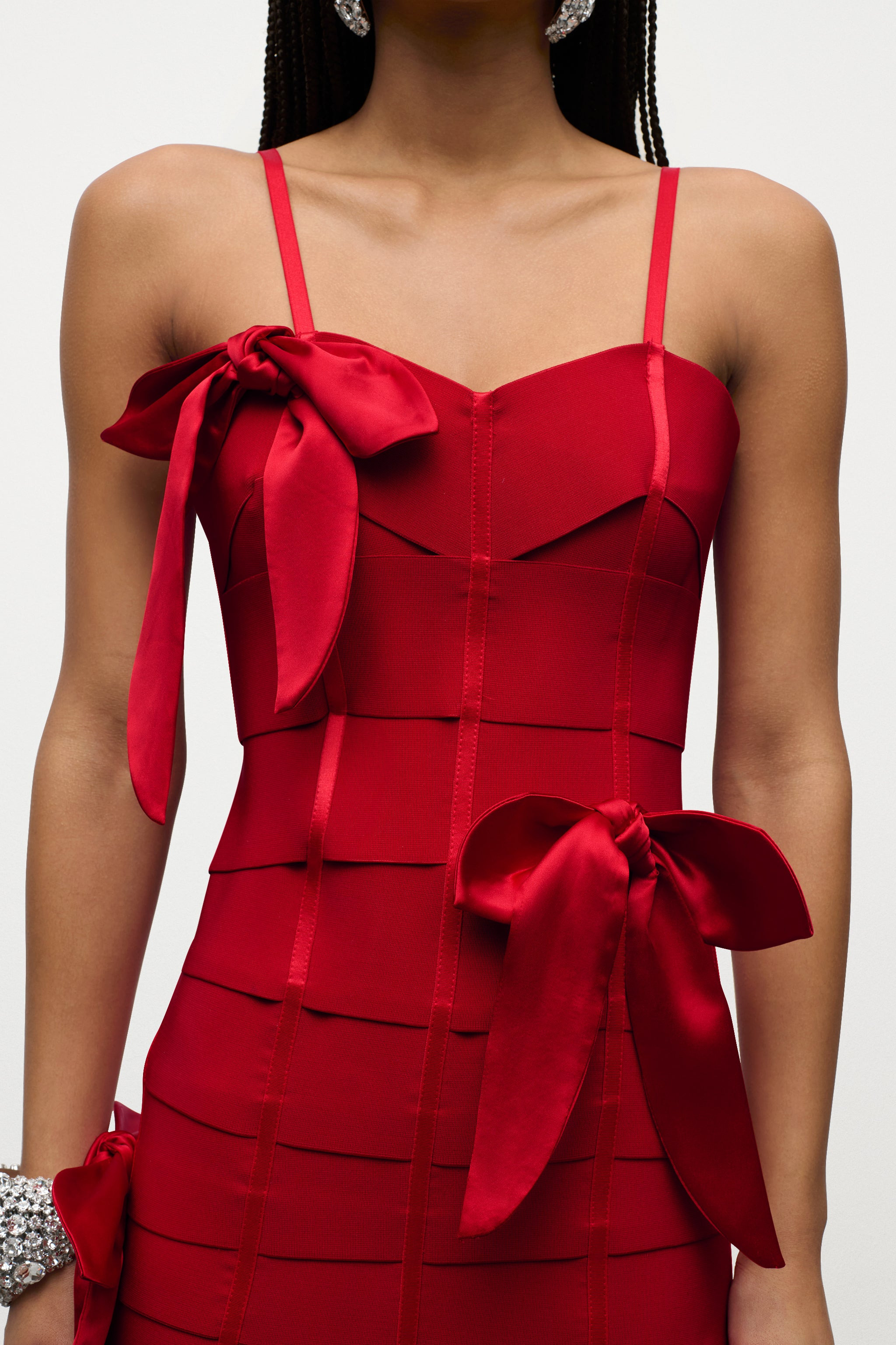 ALLOVER BOW BANDAGE MINI DRESS - 5