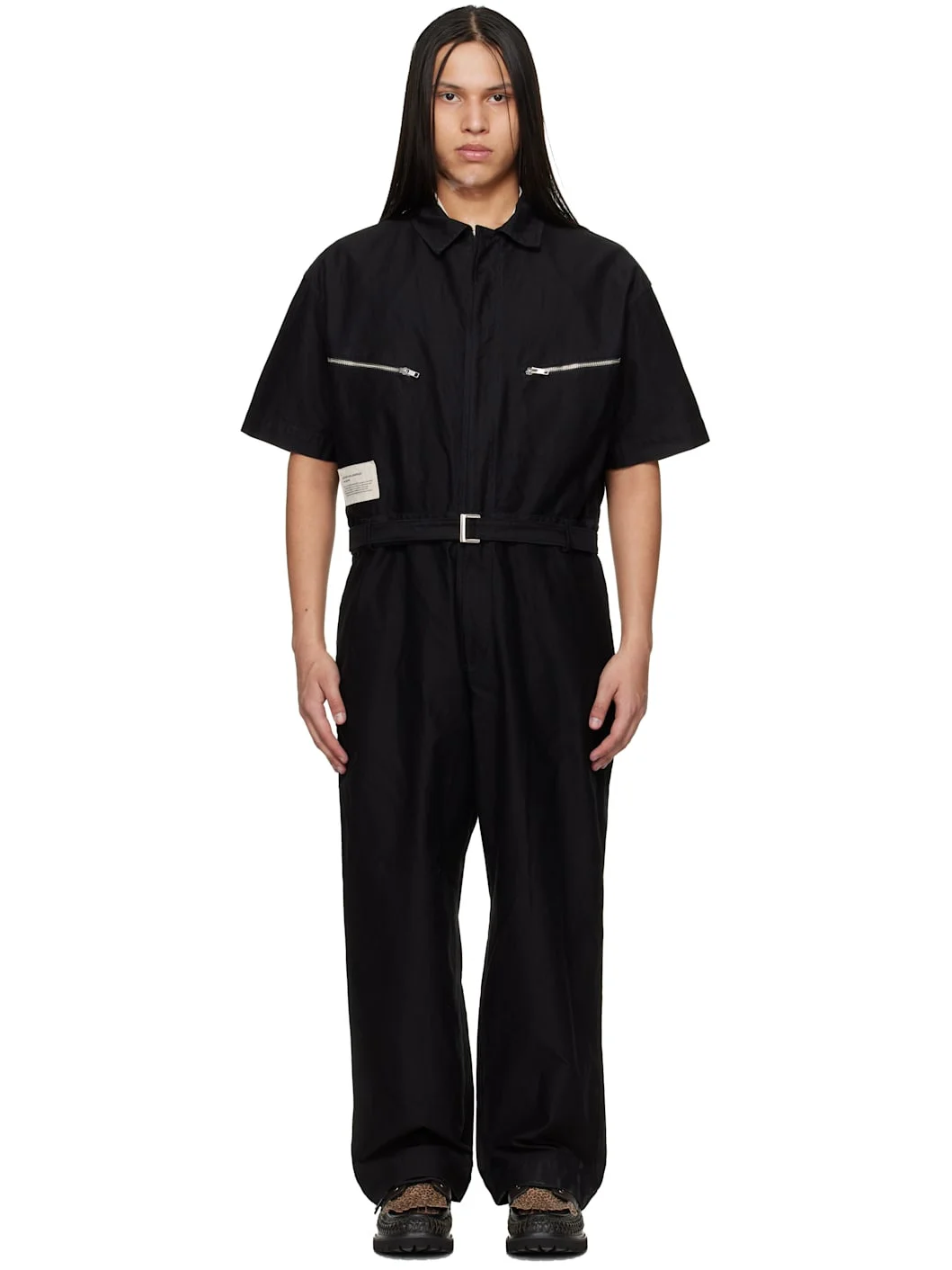 Black Birkenstock Edition 'The Rebel' Zipped S/S Jumpsuit - 1