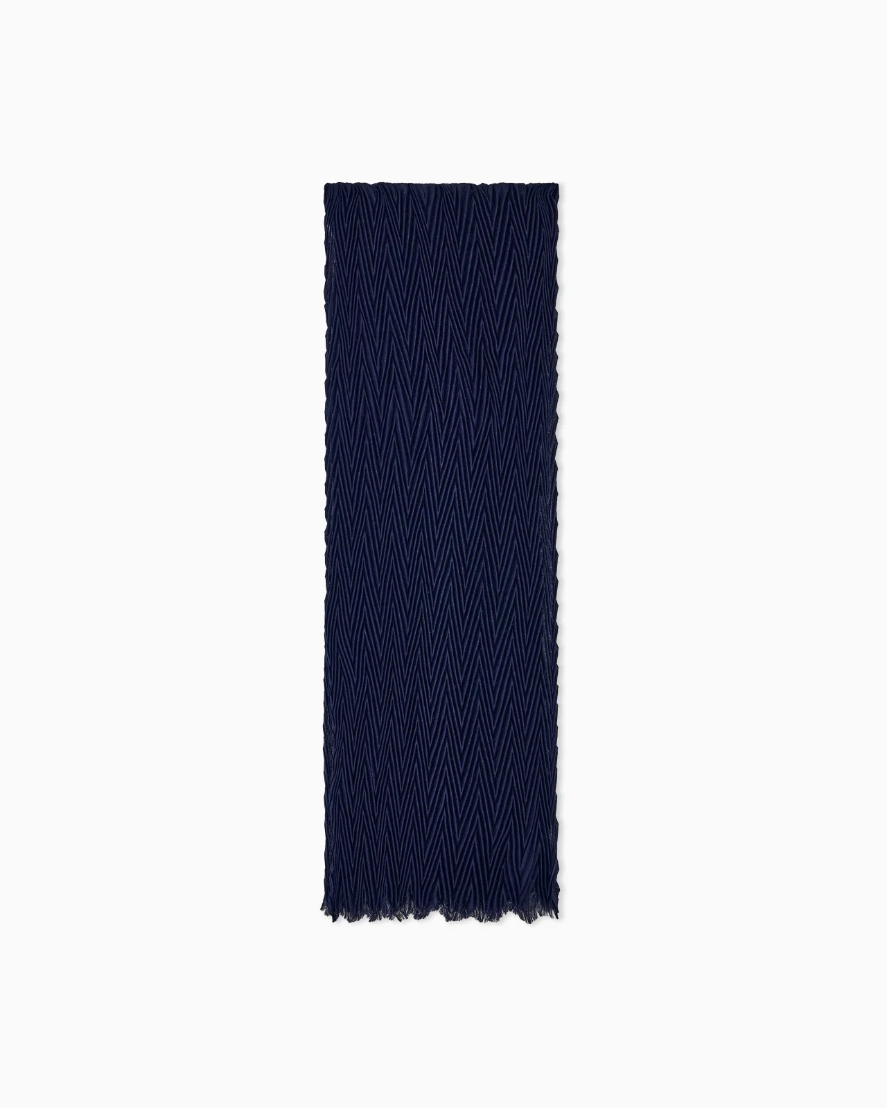 STOLE PLEATED IN WOOL AND SILK - 1