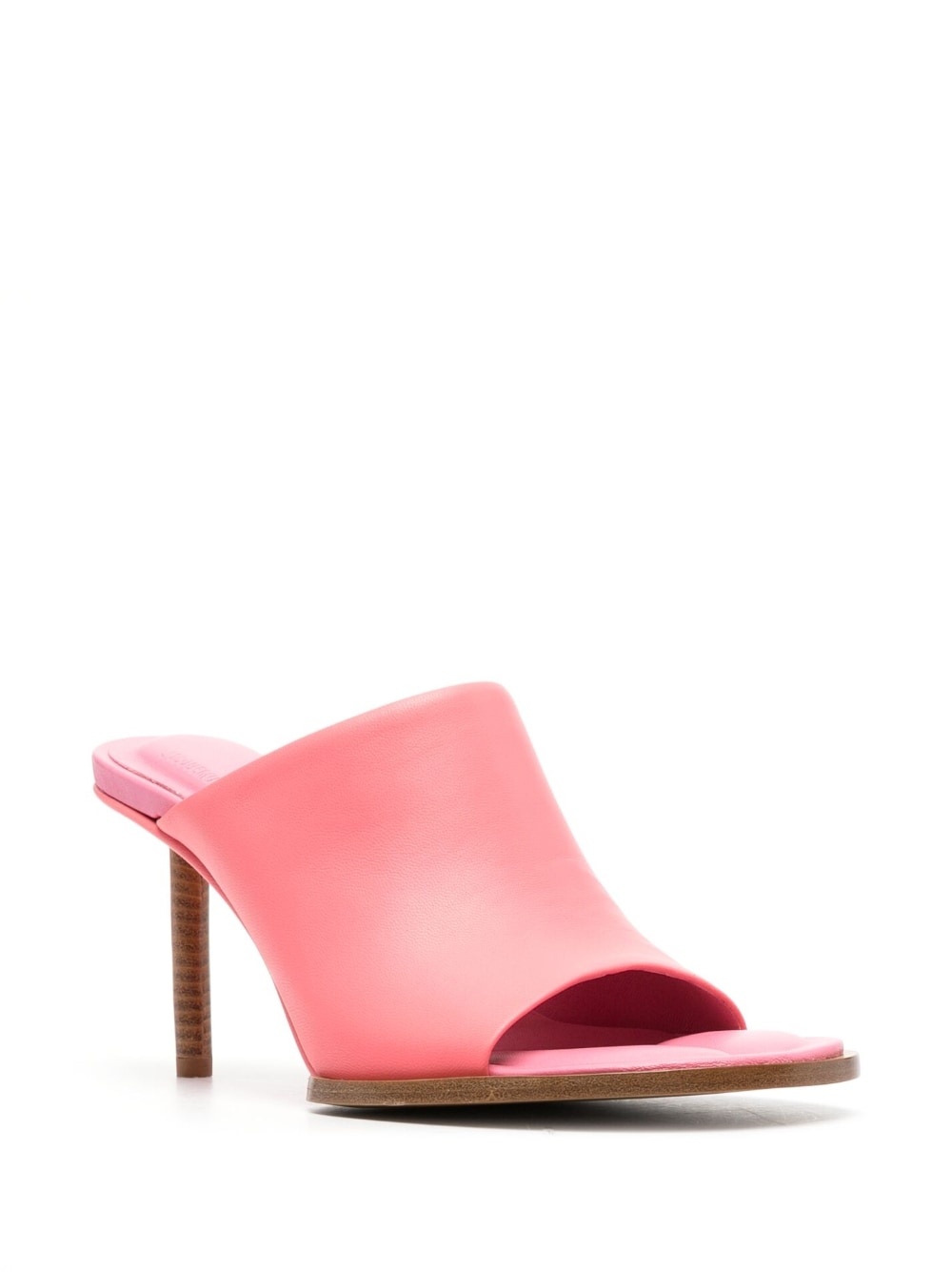 Les Mules Rond Carré leather mules - 2