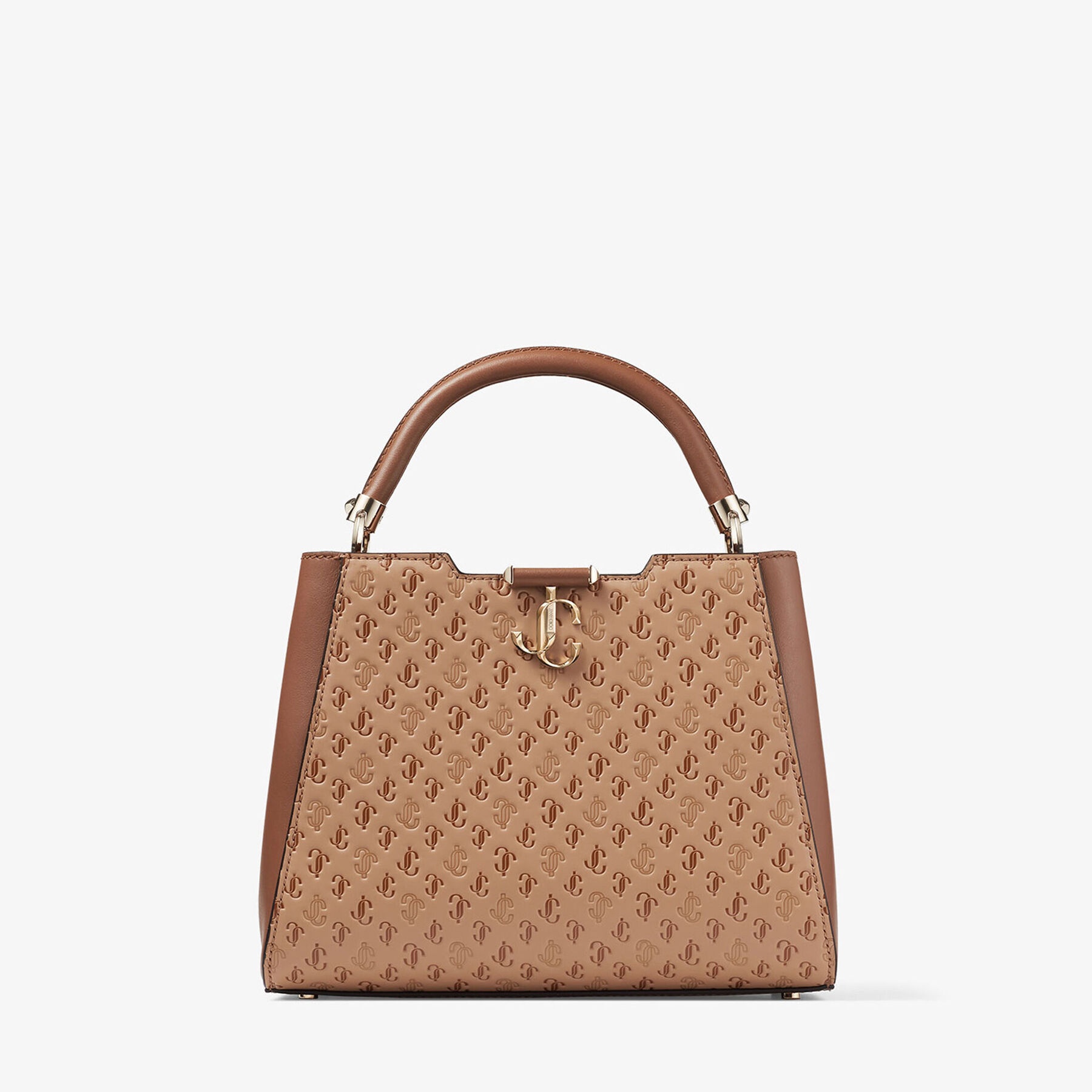 Varenne Top Handle M
Caramel JC Monogram-Print and Leather Top Handle Bag - 1