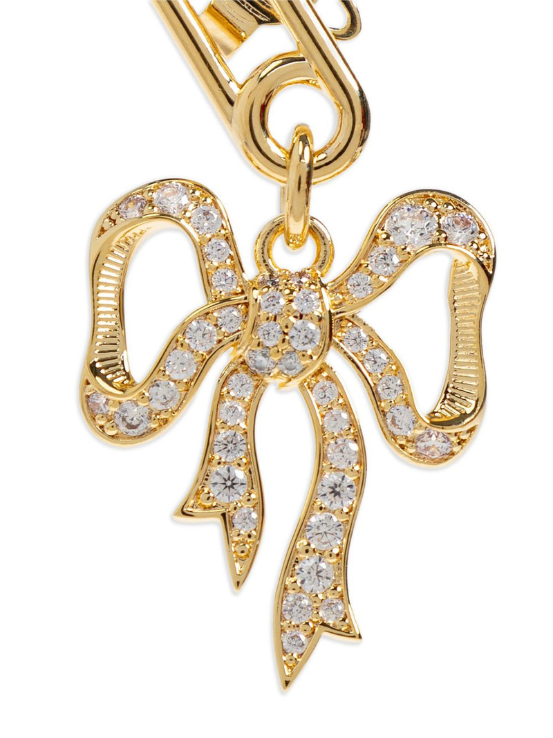 safety-pin bow-pendant earrings 5