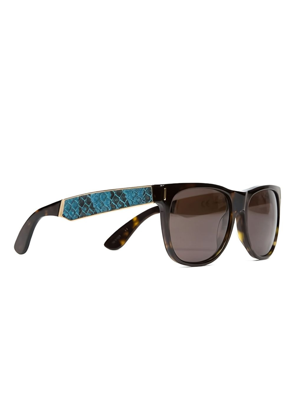 snakeskin-detail square sunglasses - 2