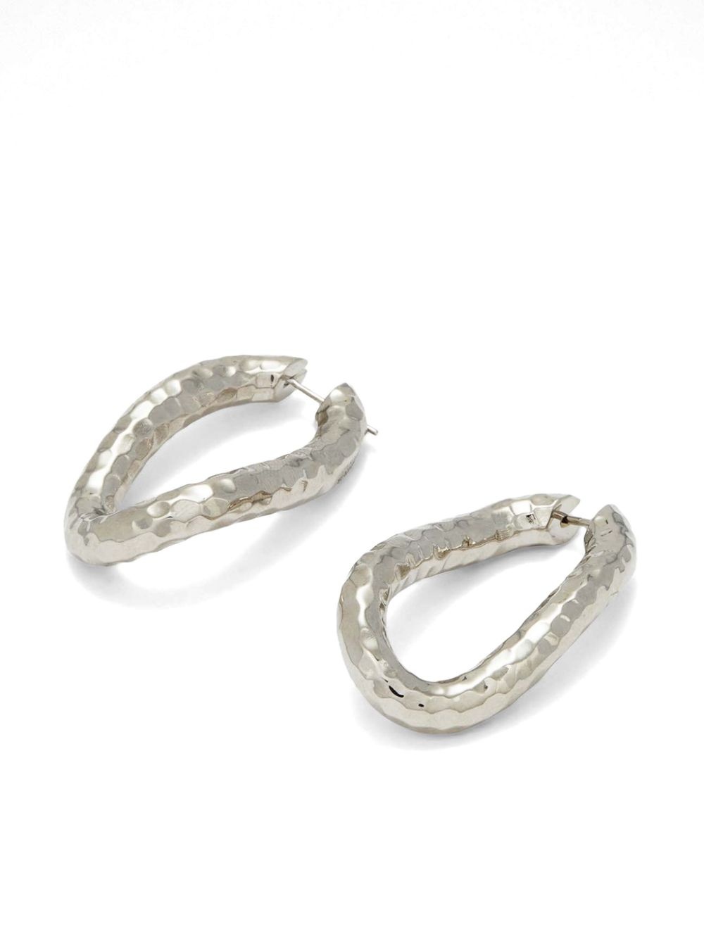hammered hoop earrings - 2