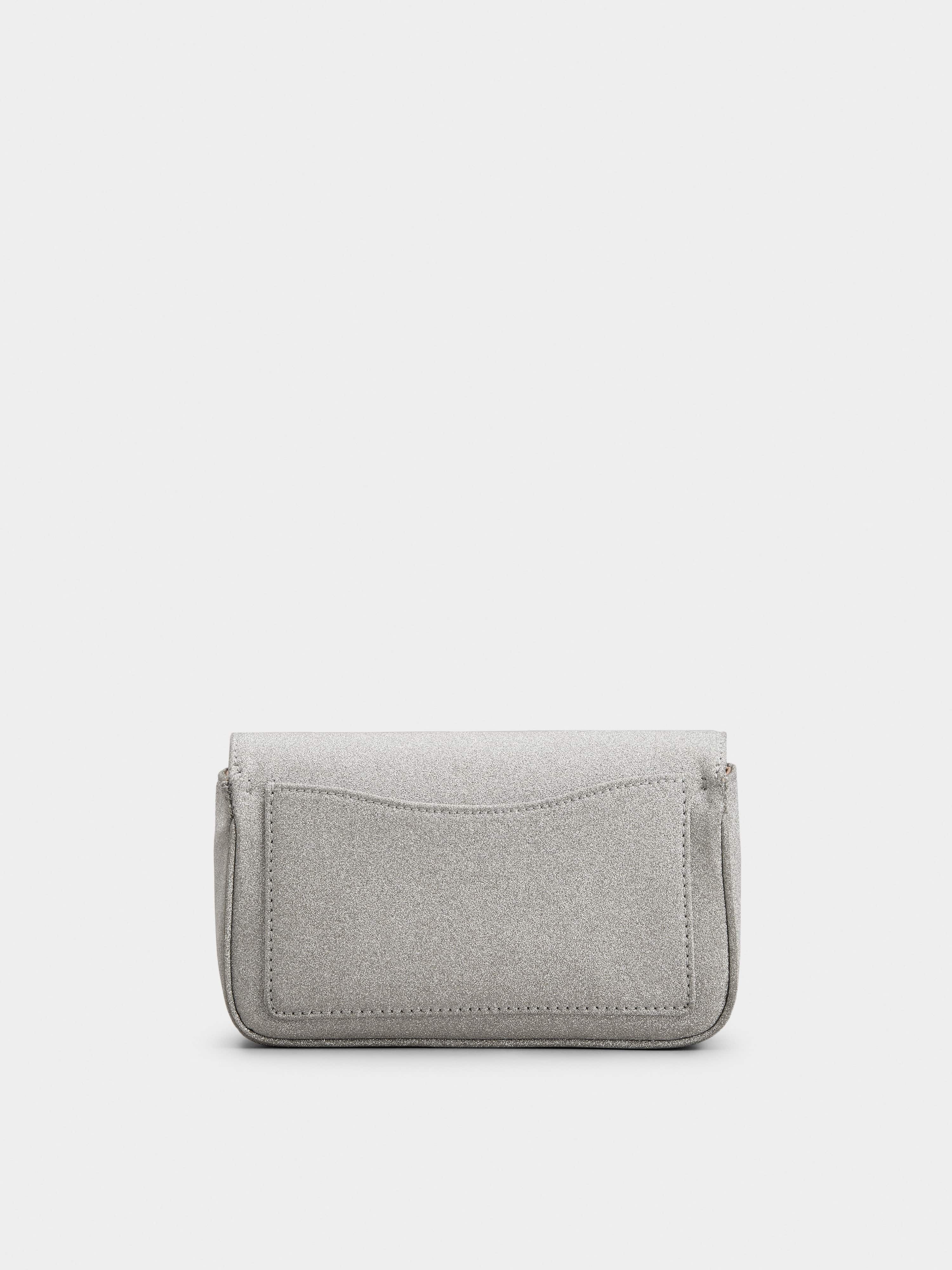 Jeu de Fille Strass Buckle Clutch Bag in Glitter Fabric - 5