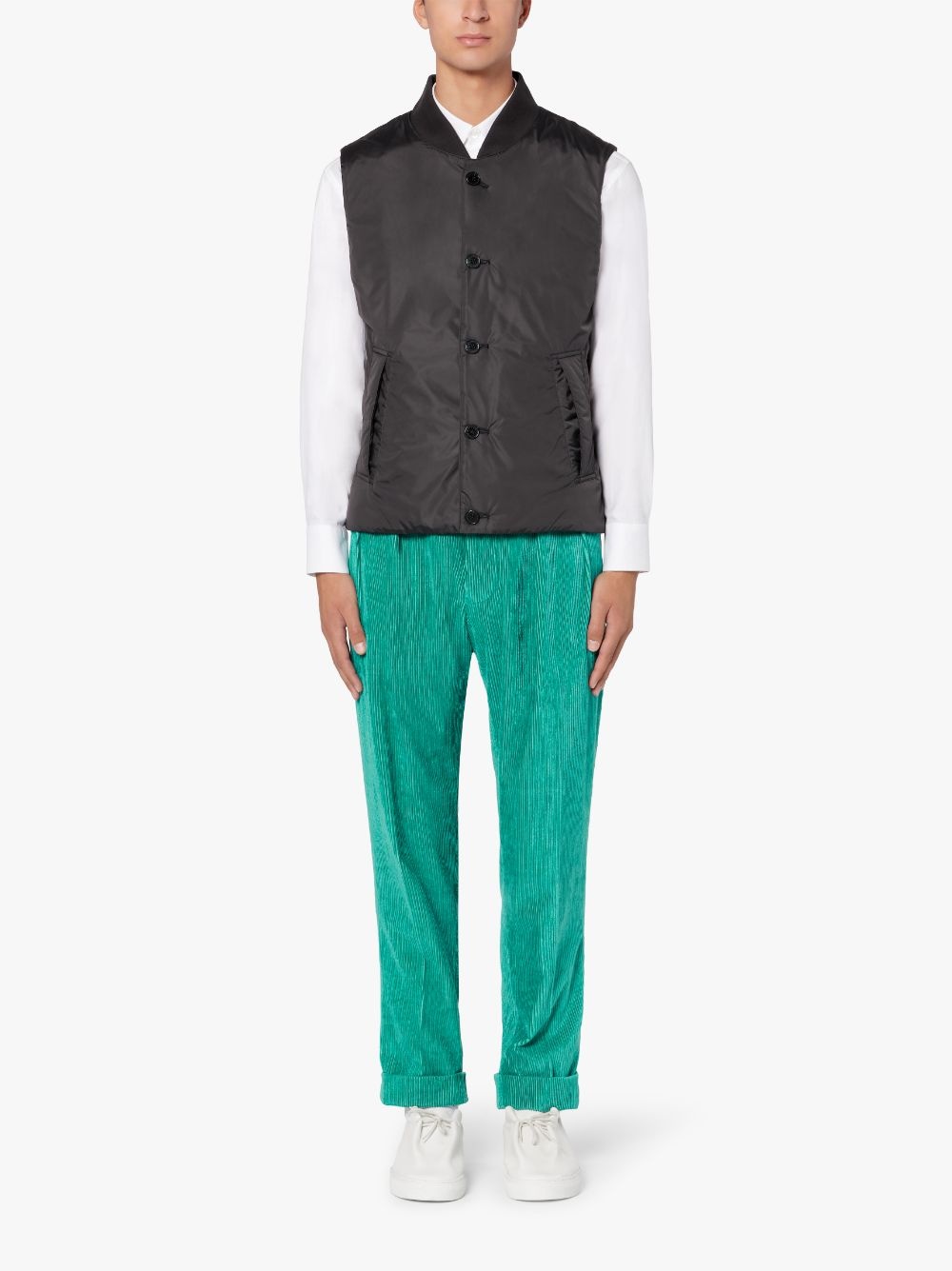 DUNDEE CHARCOAL NYLON LINER VEST | QC-107 - 1