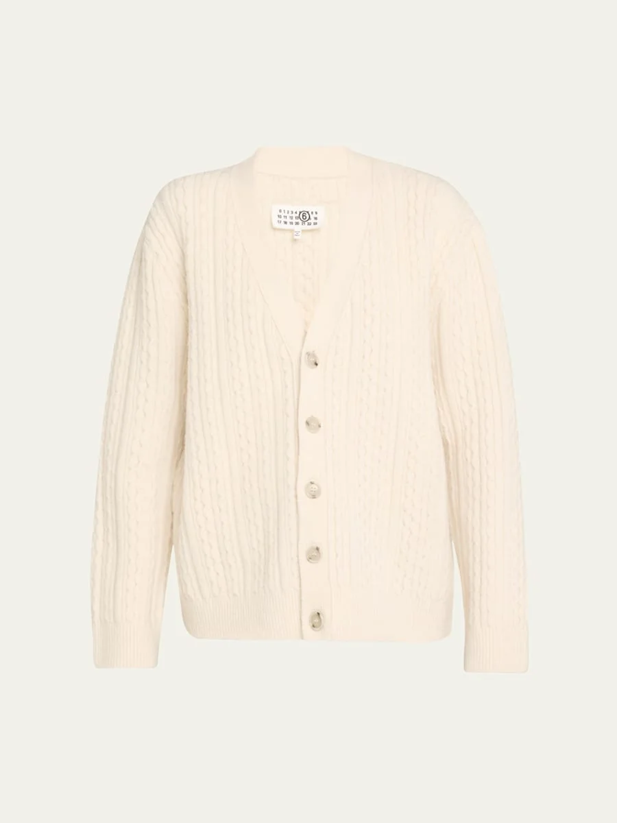 Cable-Knit Cardigan - 1