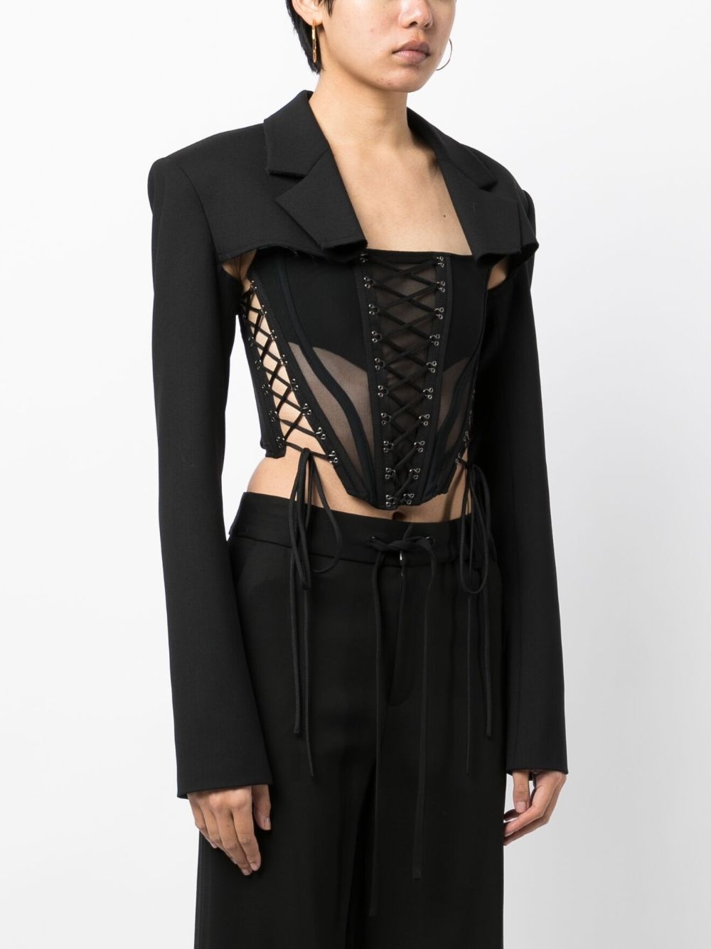 tailored cropped jacket - 3