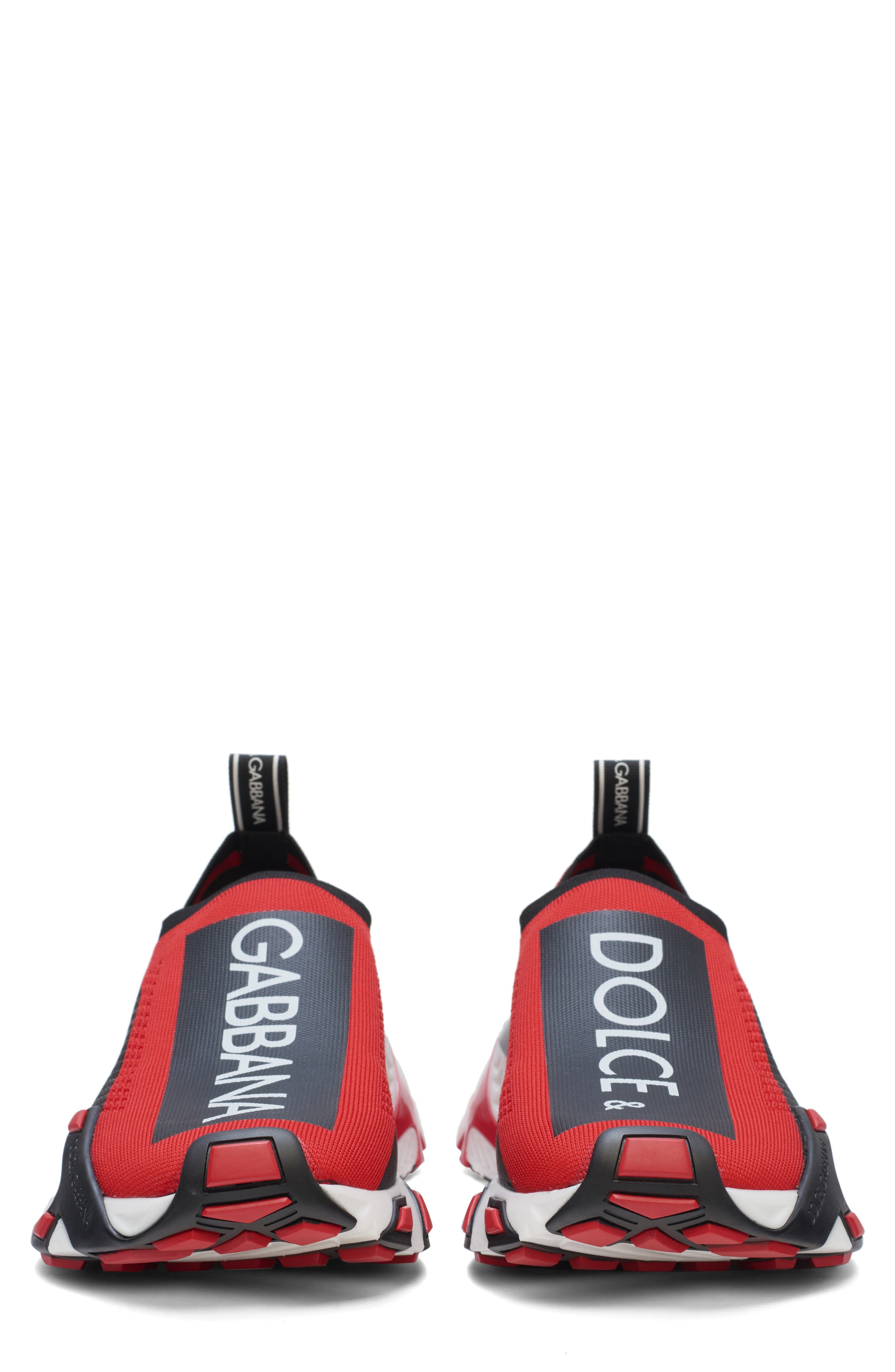 Dolce&Gabbana Sorrento Logo Slip-On Sneaker in Red/Black/White at Nordstrom - 7