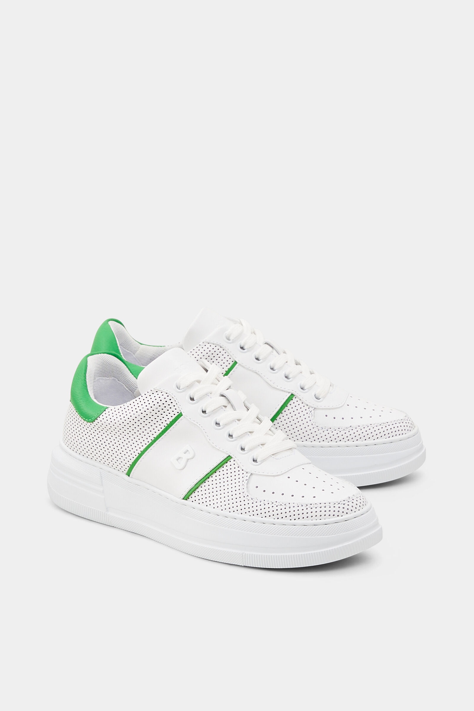 Santa Rosa Sneakers in White/Green - 3
