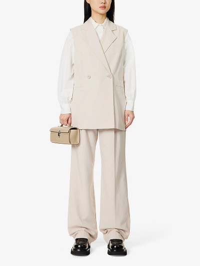 VIKTORIA & WOODS Wilson elasticated-waistband straight-leg relaxed-fit cotton and linen-blend trousers outlook