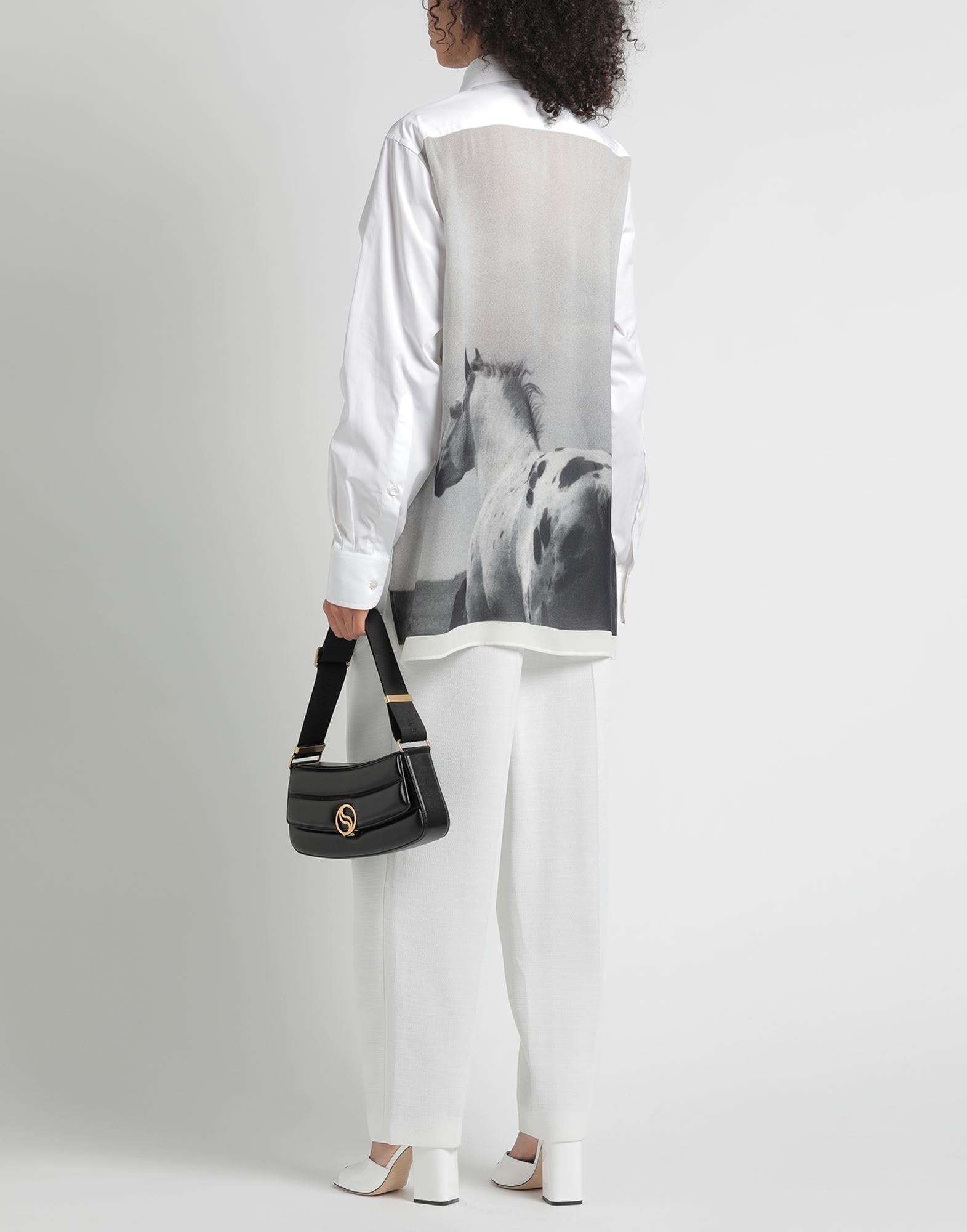 White Women's Patterned Shirts & Blouses - 3