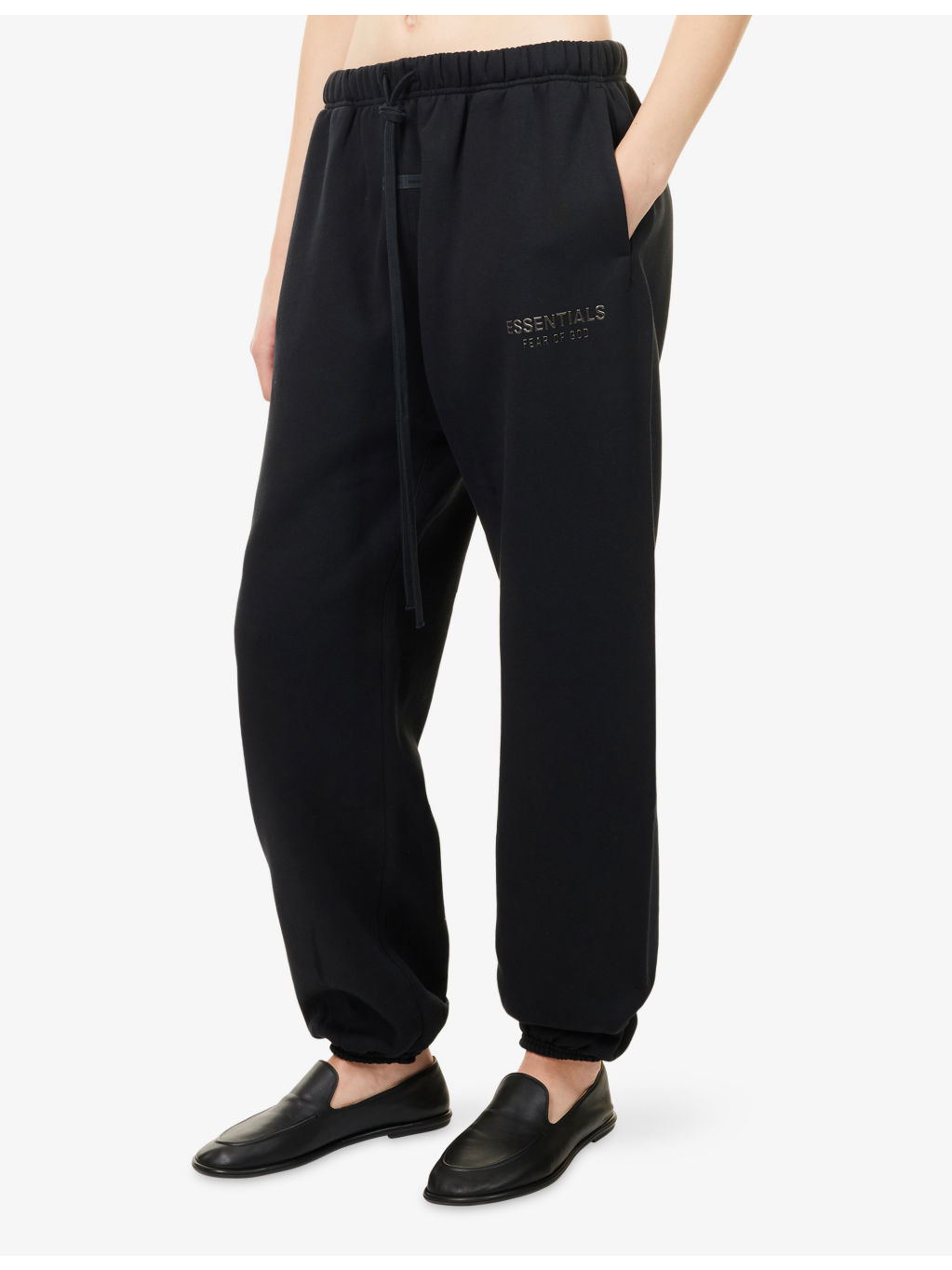 Drawstring Relaxed-Fit Cotton-Blend Jogging Bottoms - 3