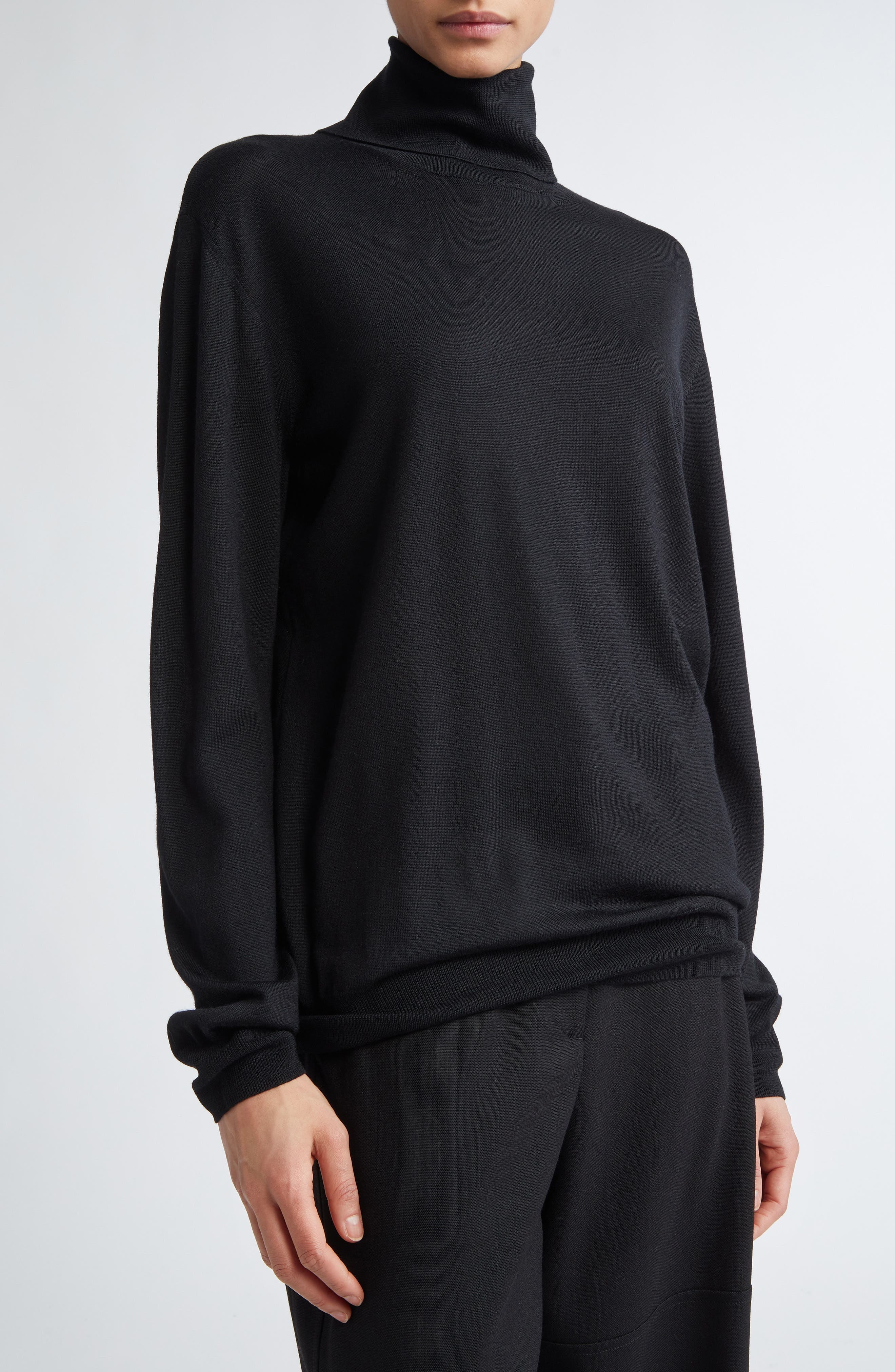 Jil Sander Wool Turtleneck Sweater in Black at Nordstrom - 5