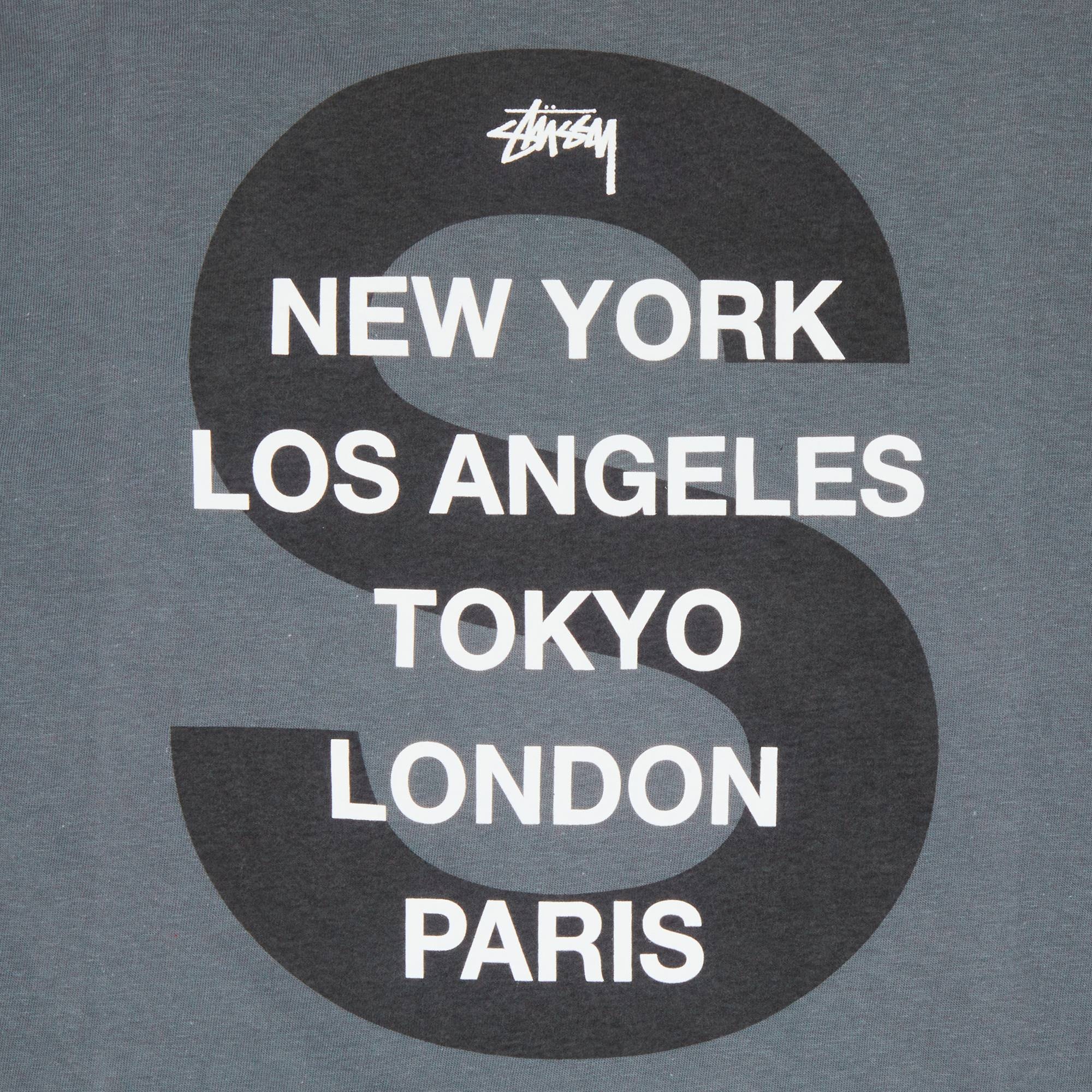 Stussy S Cities Tee 'Charcoal' - 3