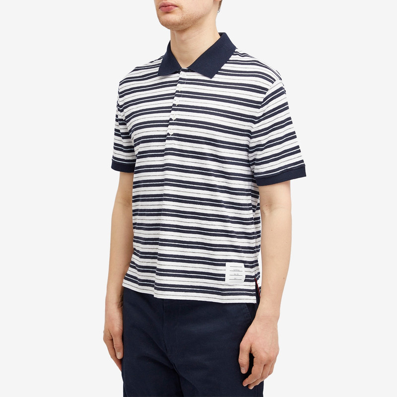 Thom Browne Thom Browne Striped Linen Polo outlook