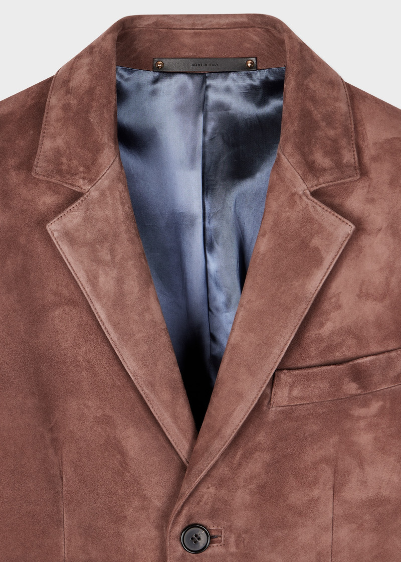 Paul Smith Slim-Fit Brown Suede Blazer outlook